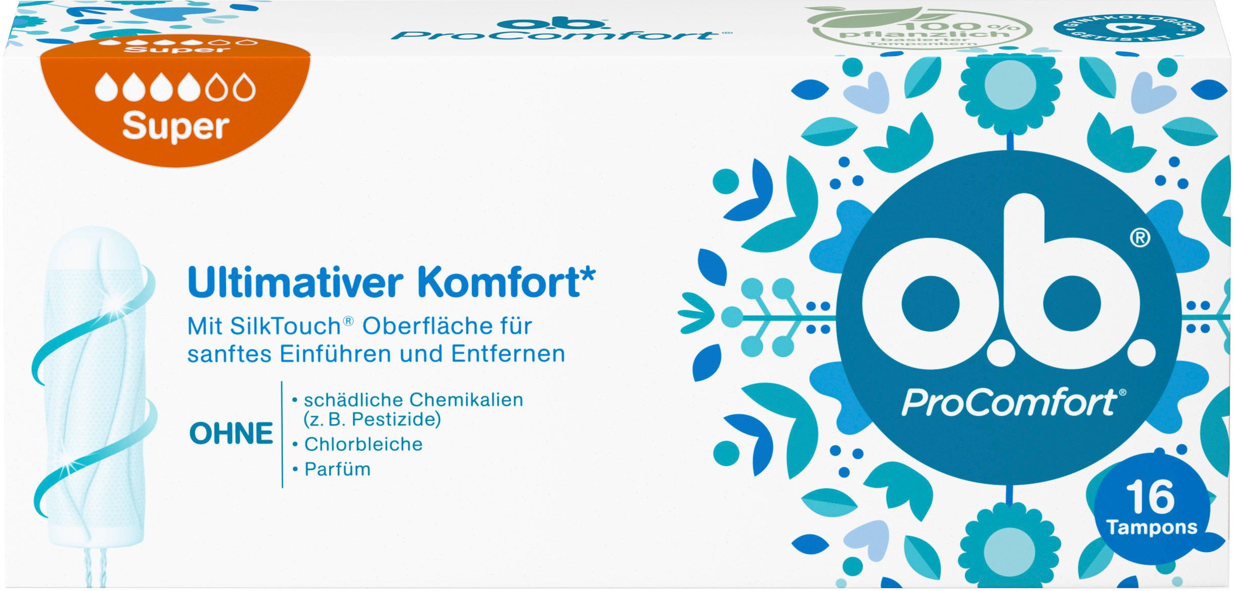 O.B. Tampons ProComfort Super