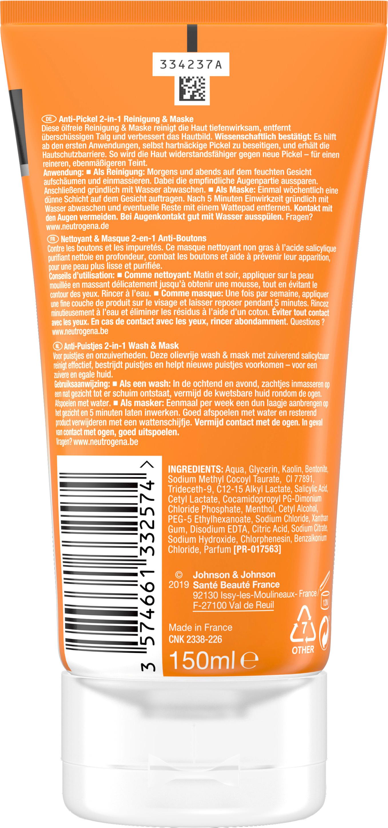 Produktbild Neutrogena Anti-Pickel 2in1 Reinigung&Maske 2 von 6