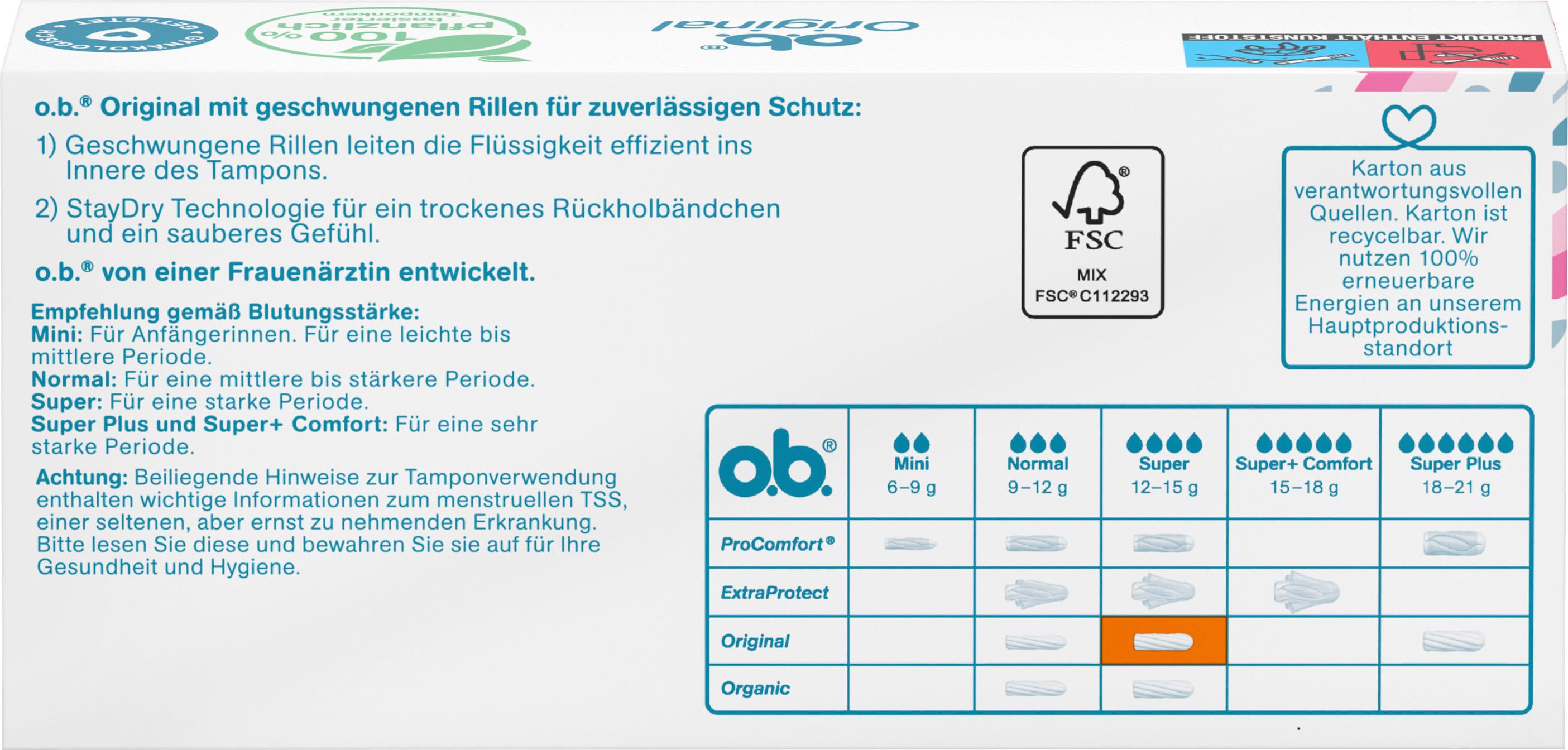 Produktbild O.B. Tampons Original Super 2 von 4