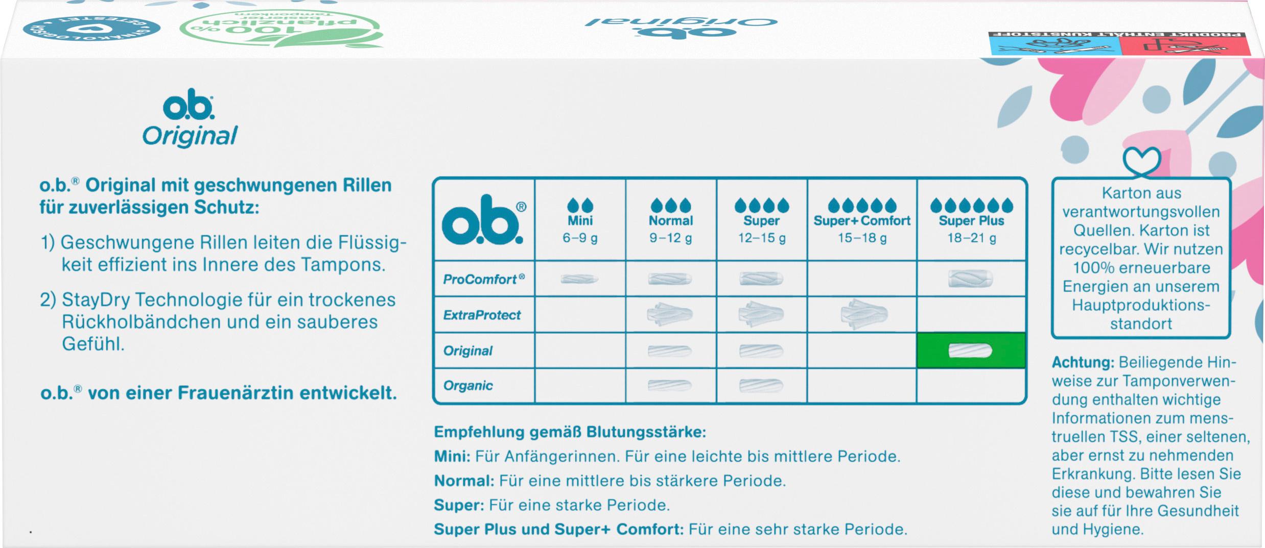 Produktbild O.B. Tampons Original Super Plus 2 von 4