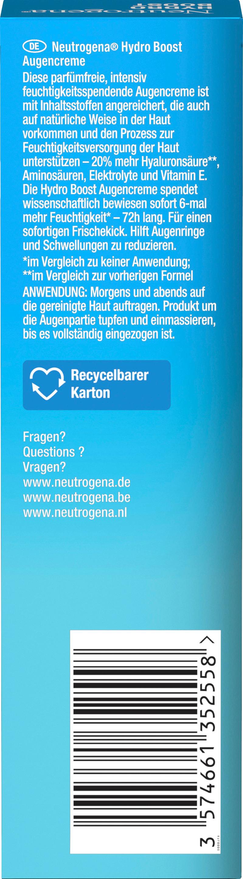 Produktbild Neutrogena Hydro Boost Augencreme Gel 2 von 12