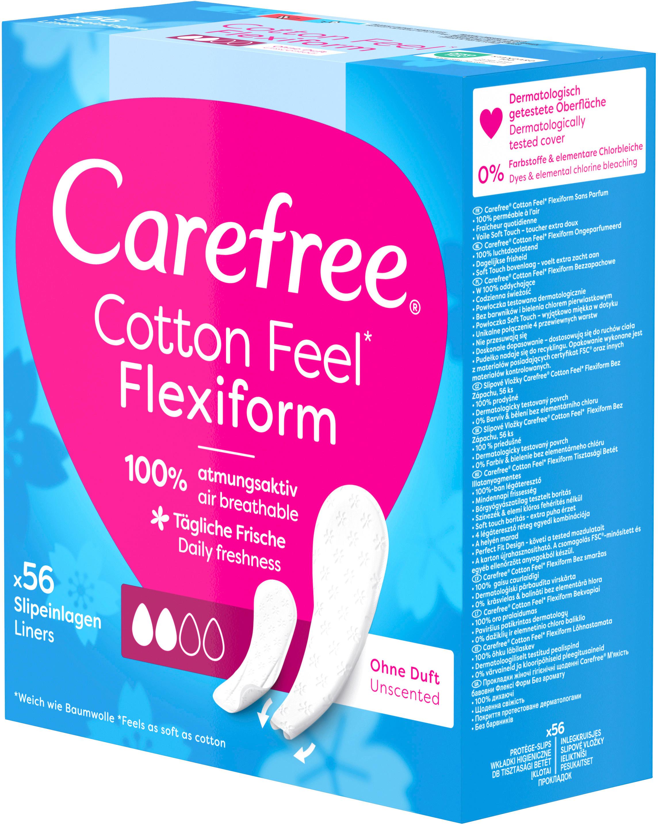 Produktbild Carefree Slipeinlagen Cotton Feel Flexiform 8 von 10