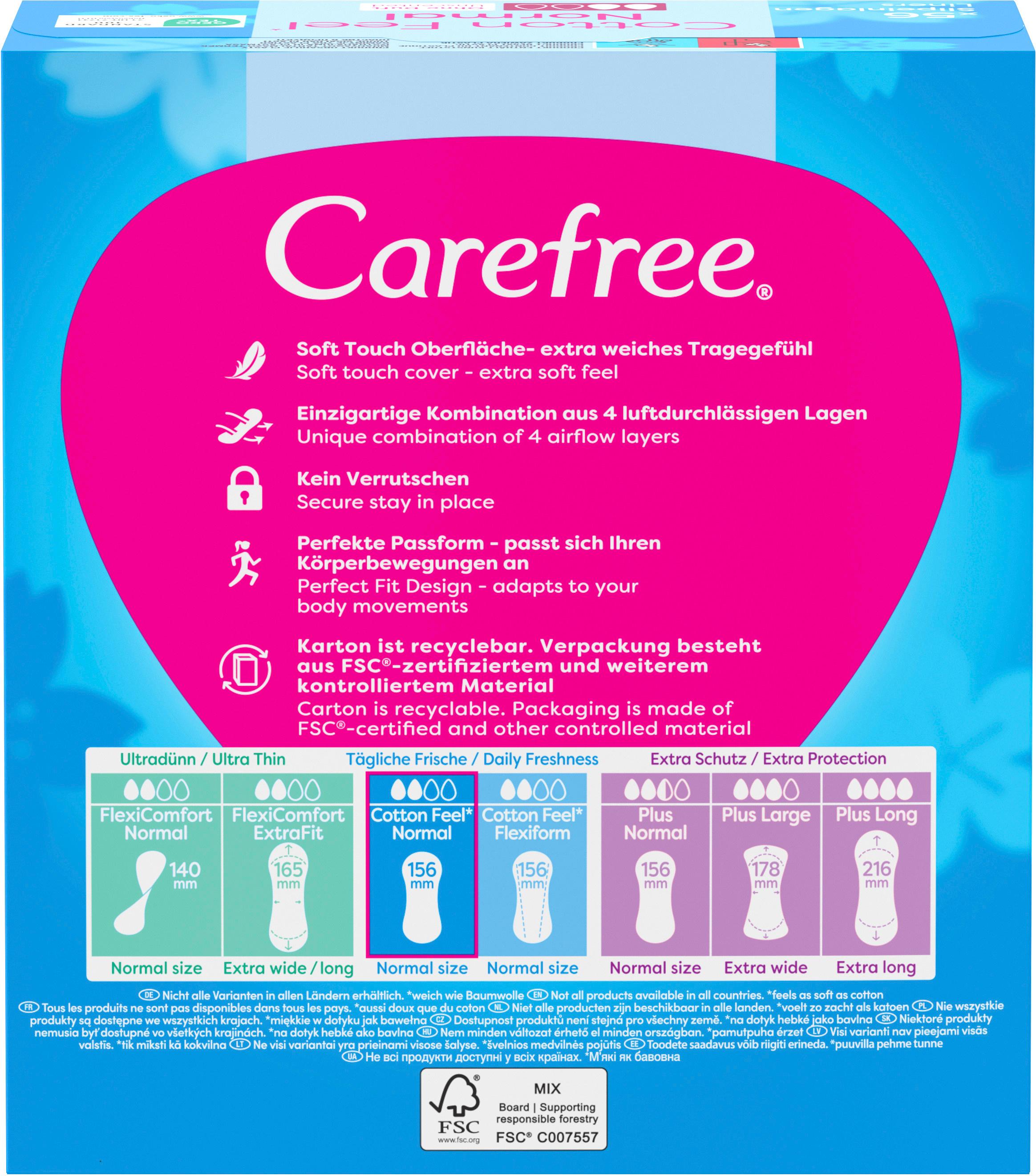 Produktbild Carefree Slipeinlagen Cotton Feel Normal ohne Duft 2 von 7