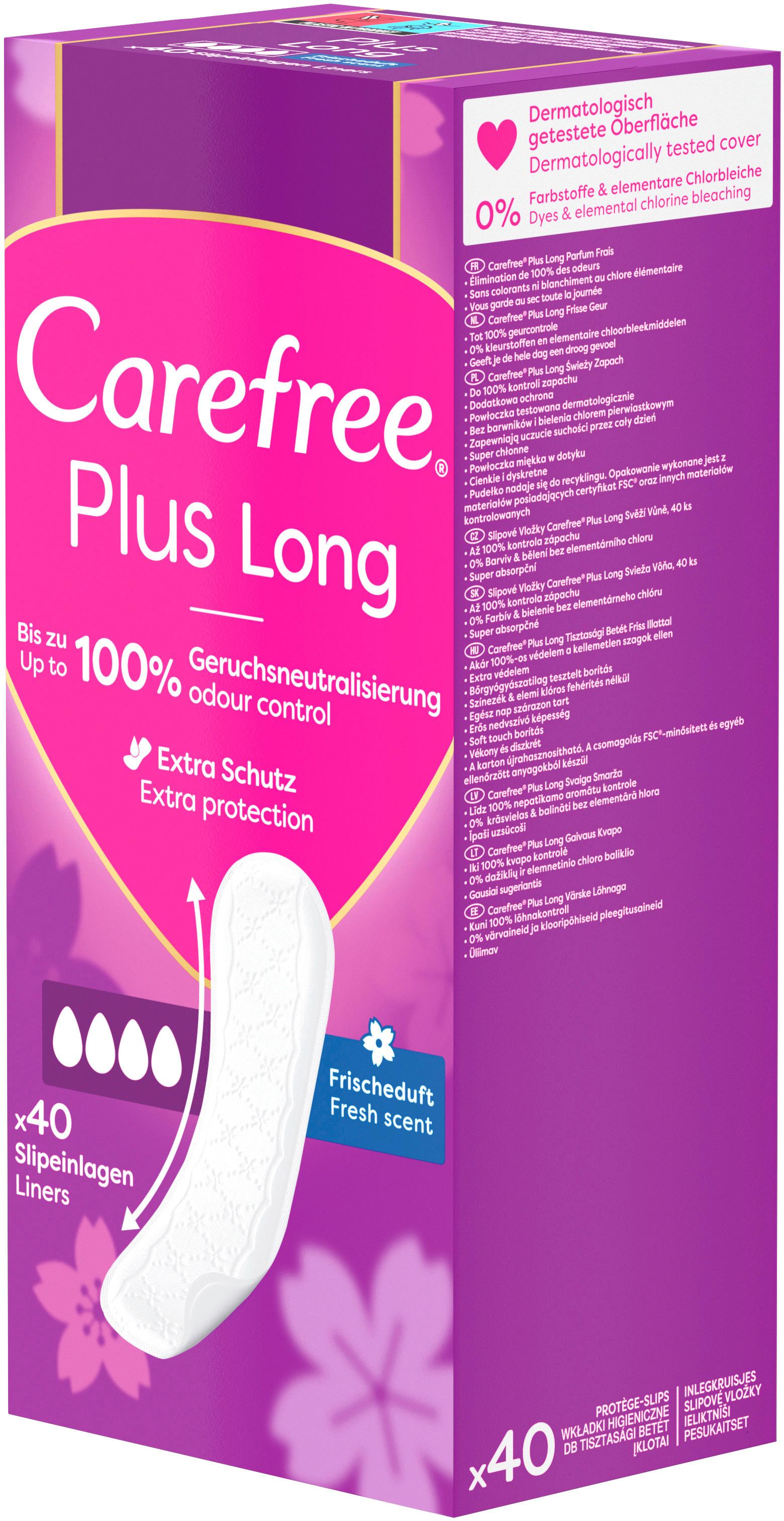 Produktbild Carefree Plus Long Frischeduft x40 Slipeinlagen 7 von 11