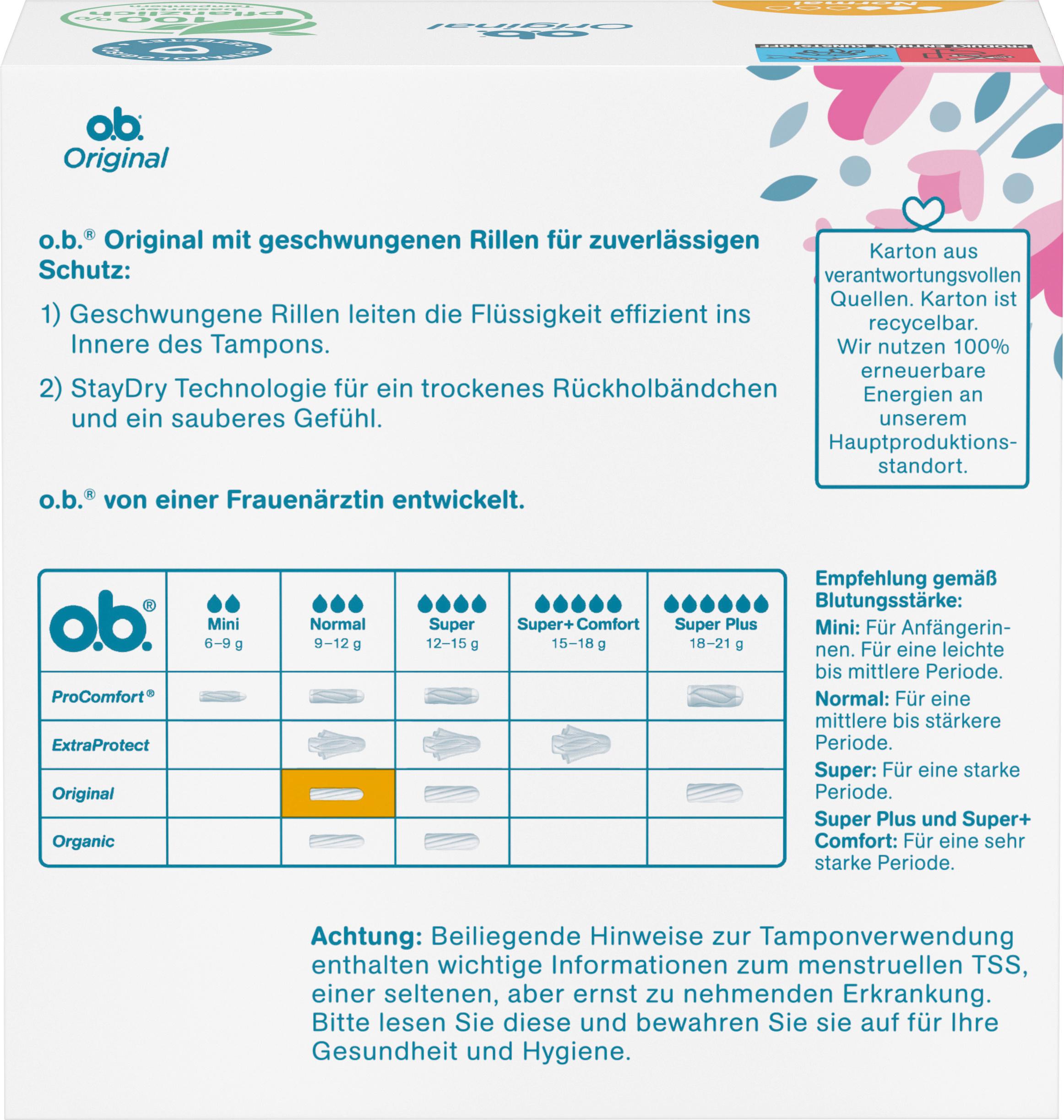 Produktbild O.B. Tampons Original Normal 2 von 11