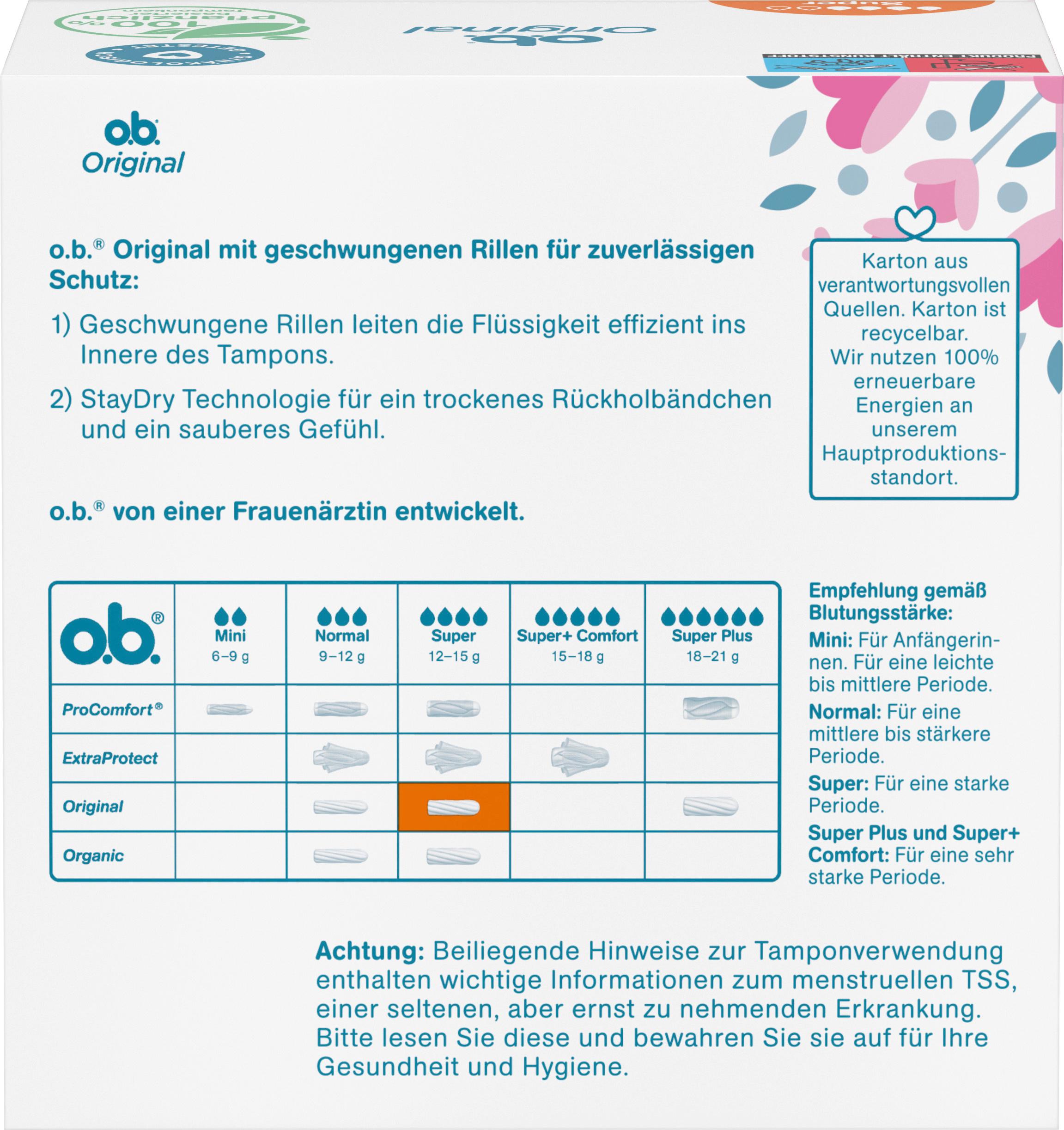 Produktbild O.B. Tampons Original Super 56er 2 von 8