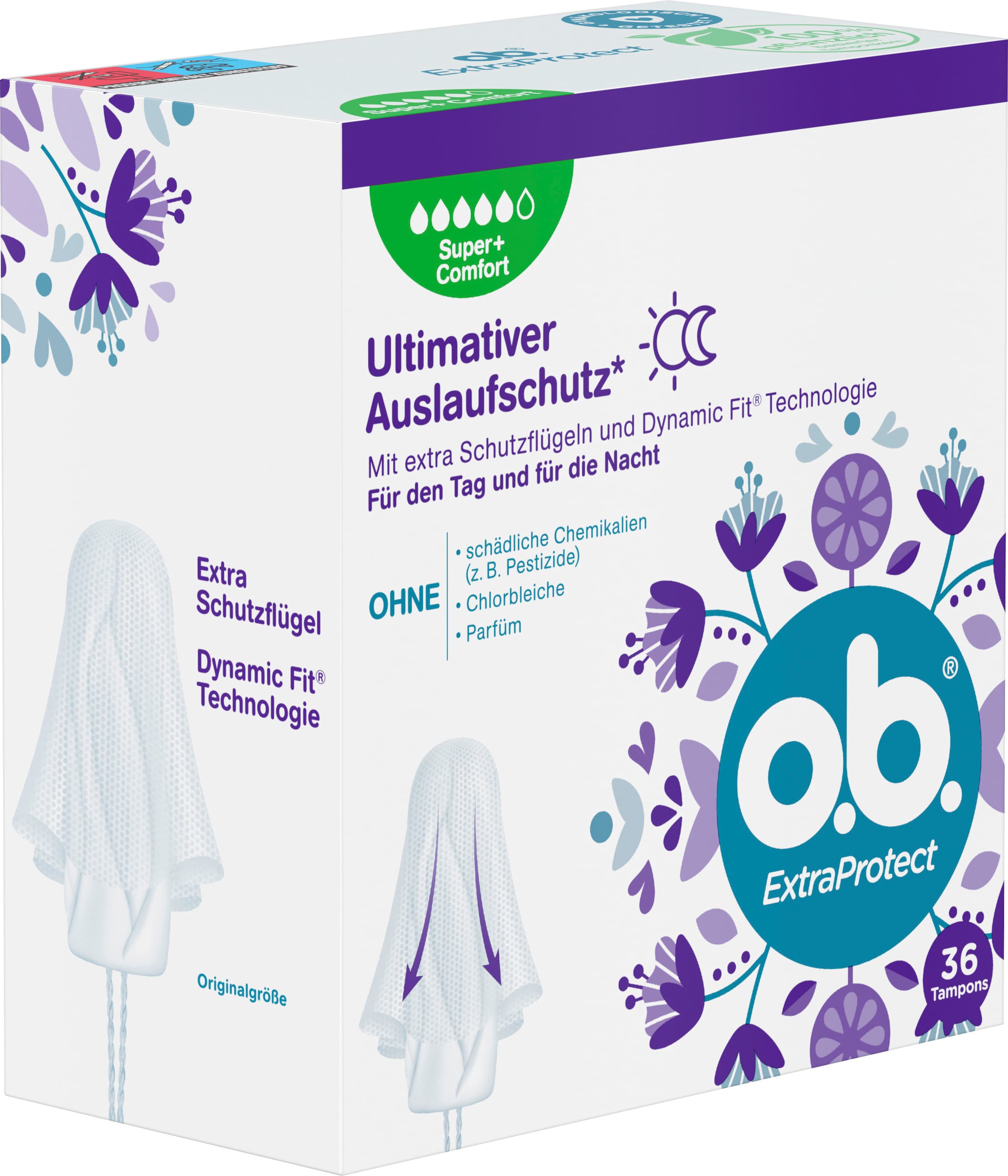 Produktbild O.B. Tampons Extraprotect Super+ Comfort 36er 7 von 11