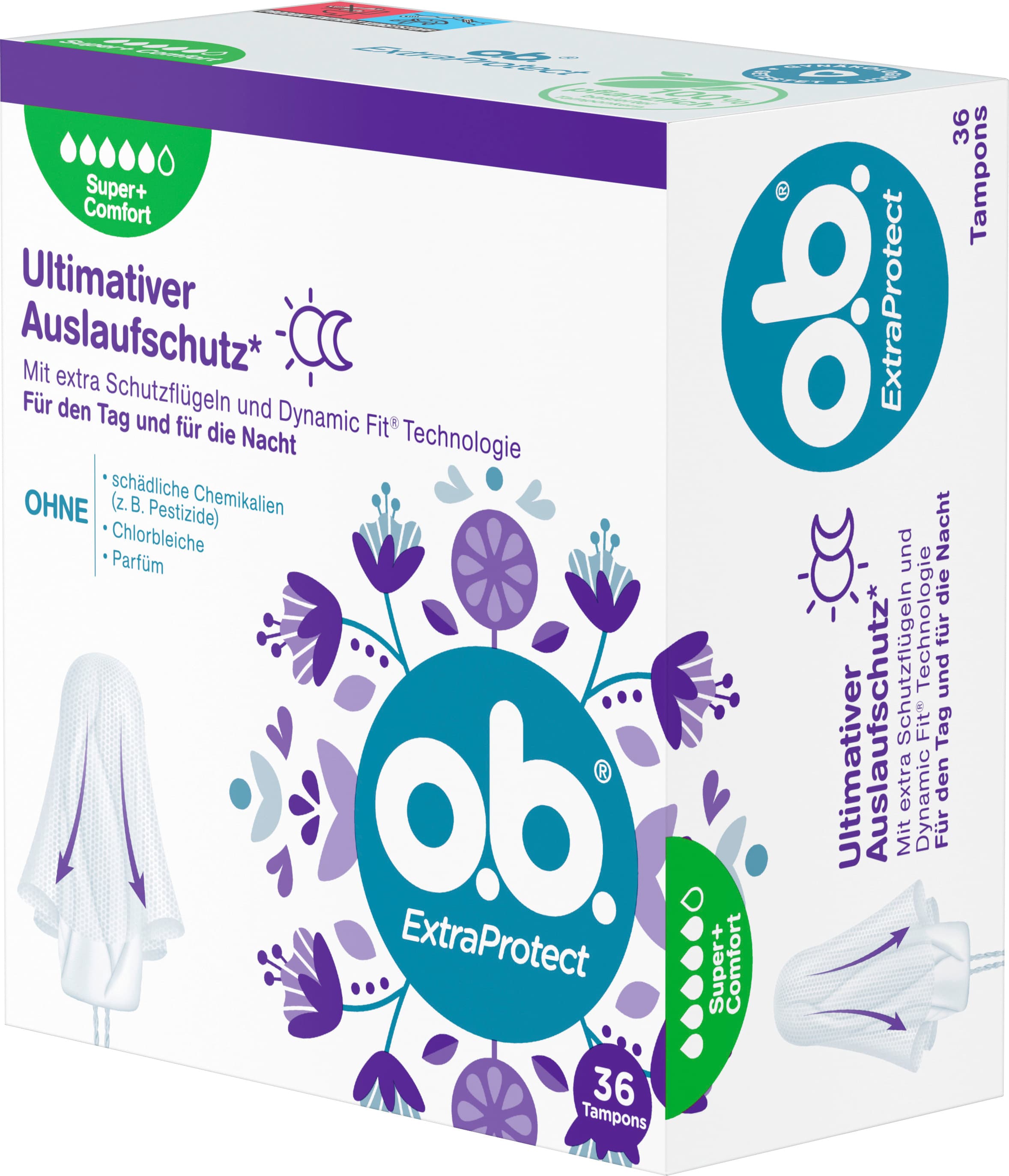 Produktbild O.B. Tampons Extraprotect Super+ Comfort 36er 4 von 11