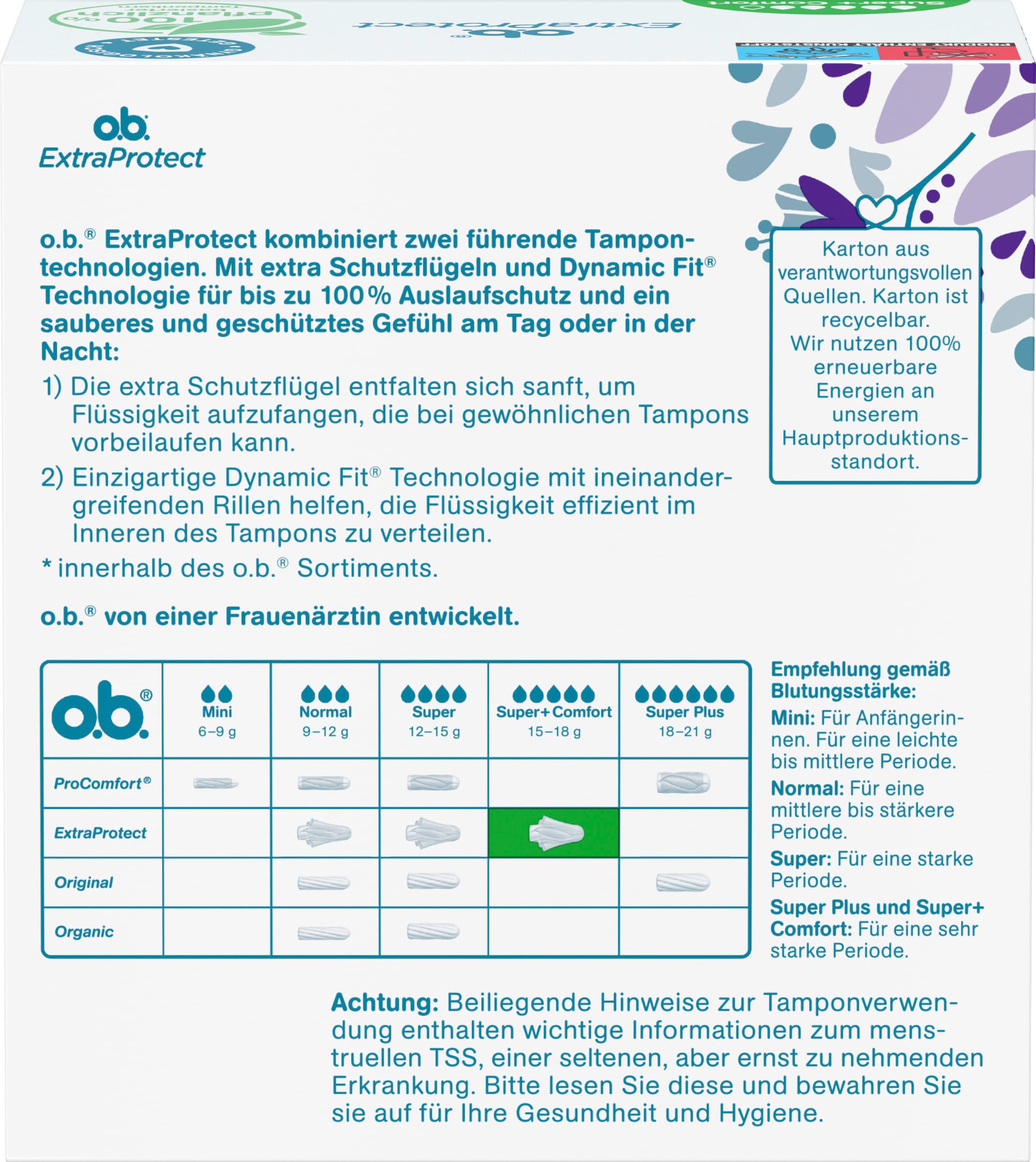 Produktbild O.B. Tampons Extraprotect Super+ Comfort 36er 2 von 11