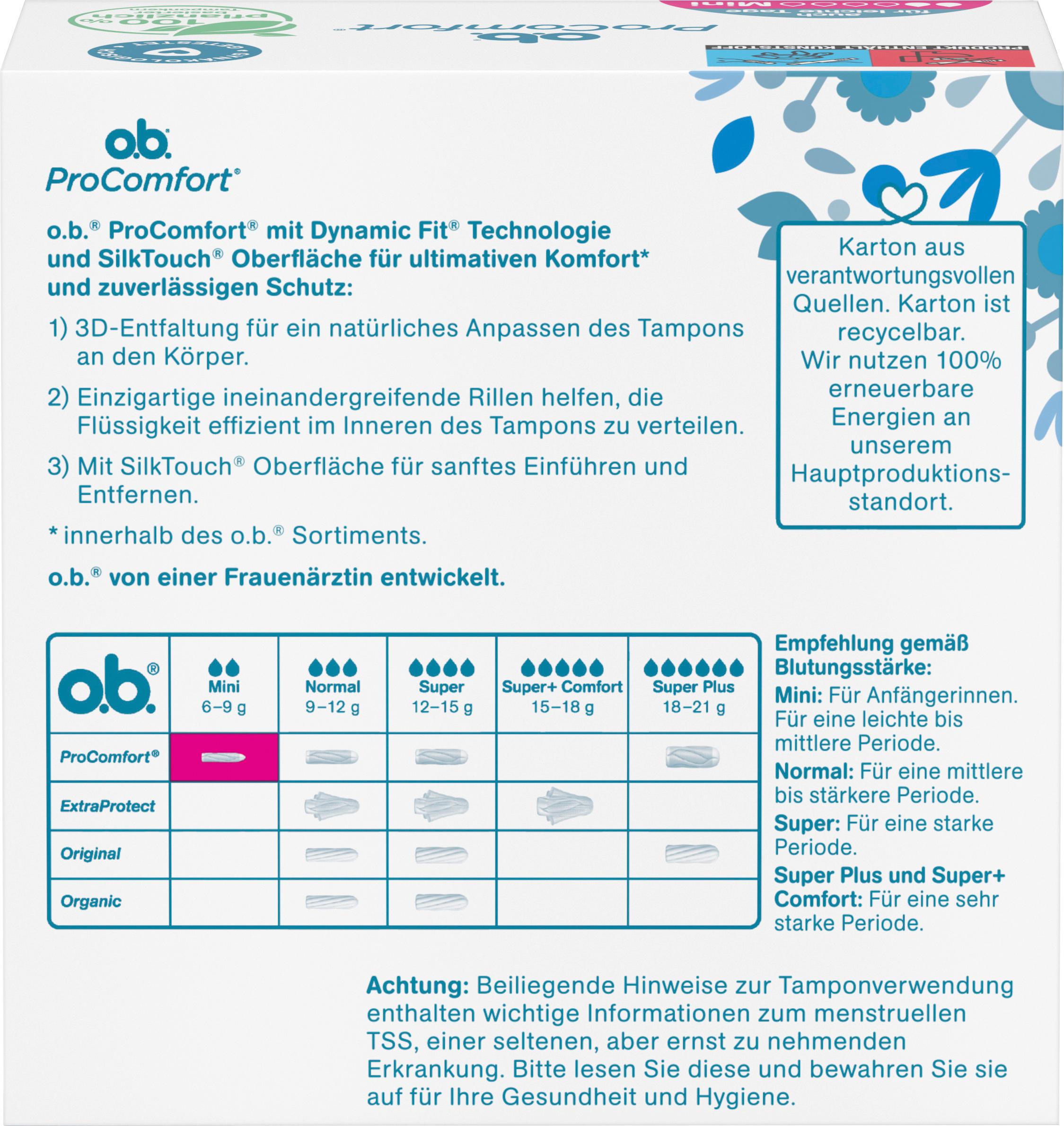Produktbild O.B. Tampons ProComfort Mini 2 von 11