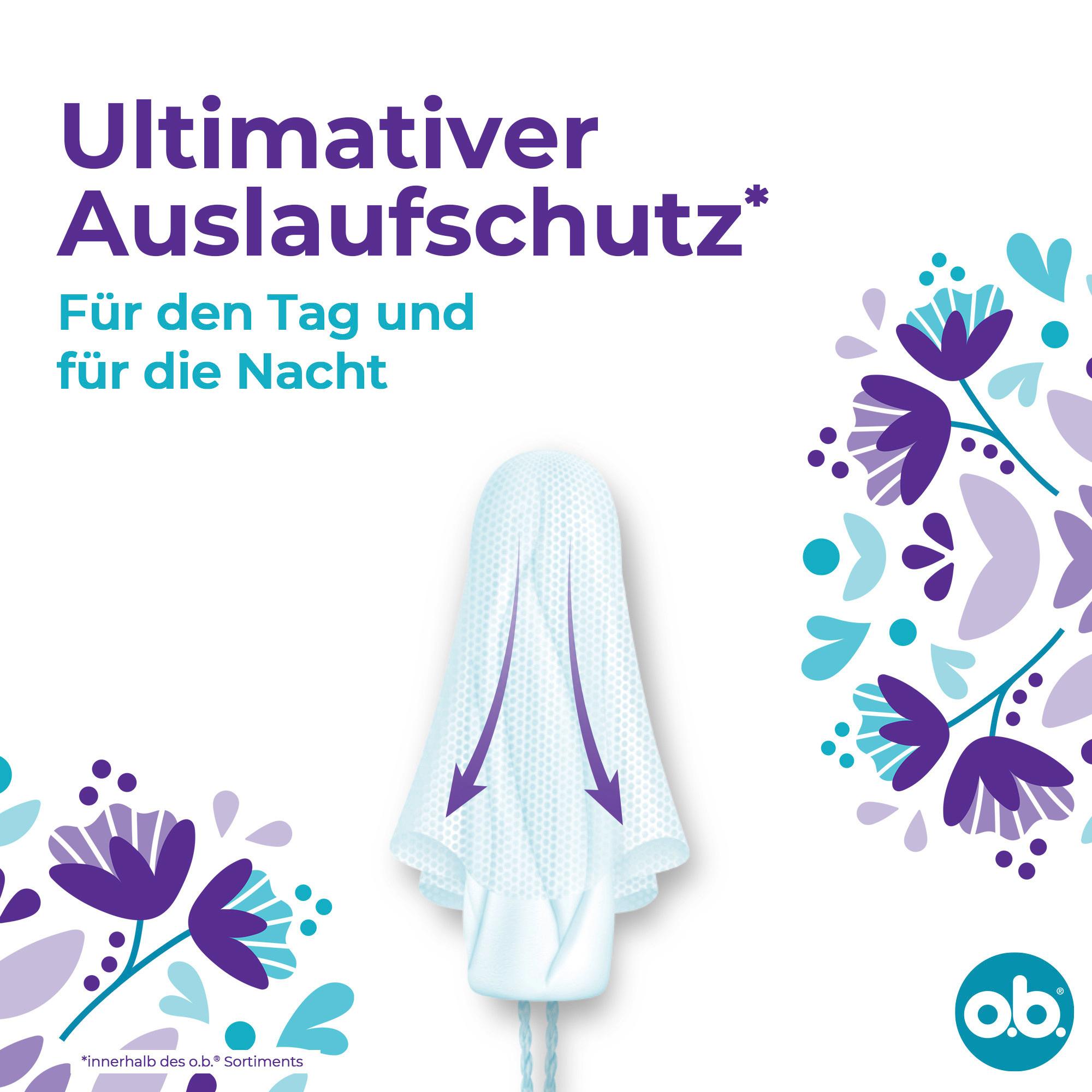 Produktbild o.b. Tampons ultimativer Auslaufschutz mit extra Schutzflügeln 10 von 10