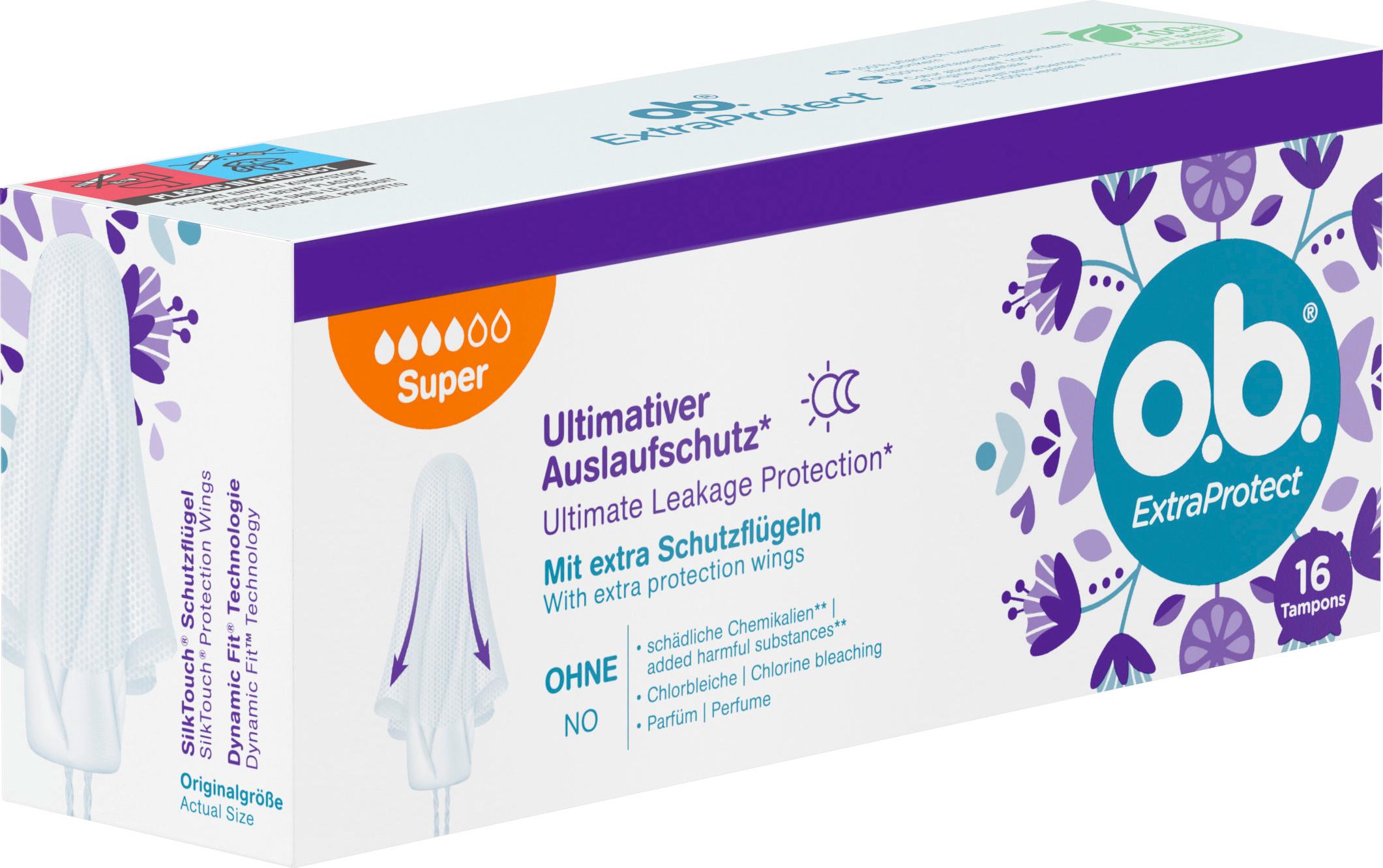 Produktbild o.b. Tampons ultimativer Auslaufschutz mit extra Schutzflügeln 5 von 10