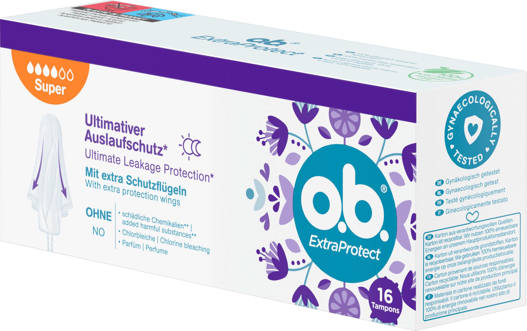 Produktbild o.b. Tampons ultimativer Auslaufschutz mit extra Schutzflügeln 8 von 10