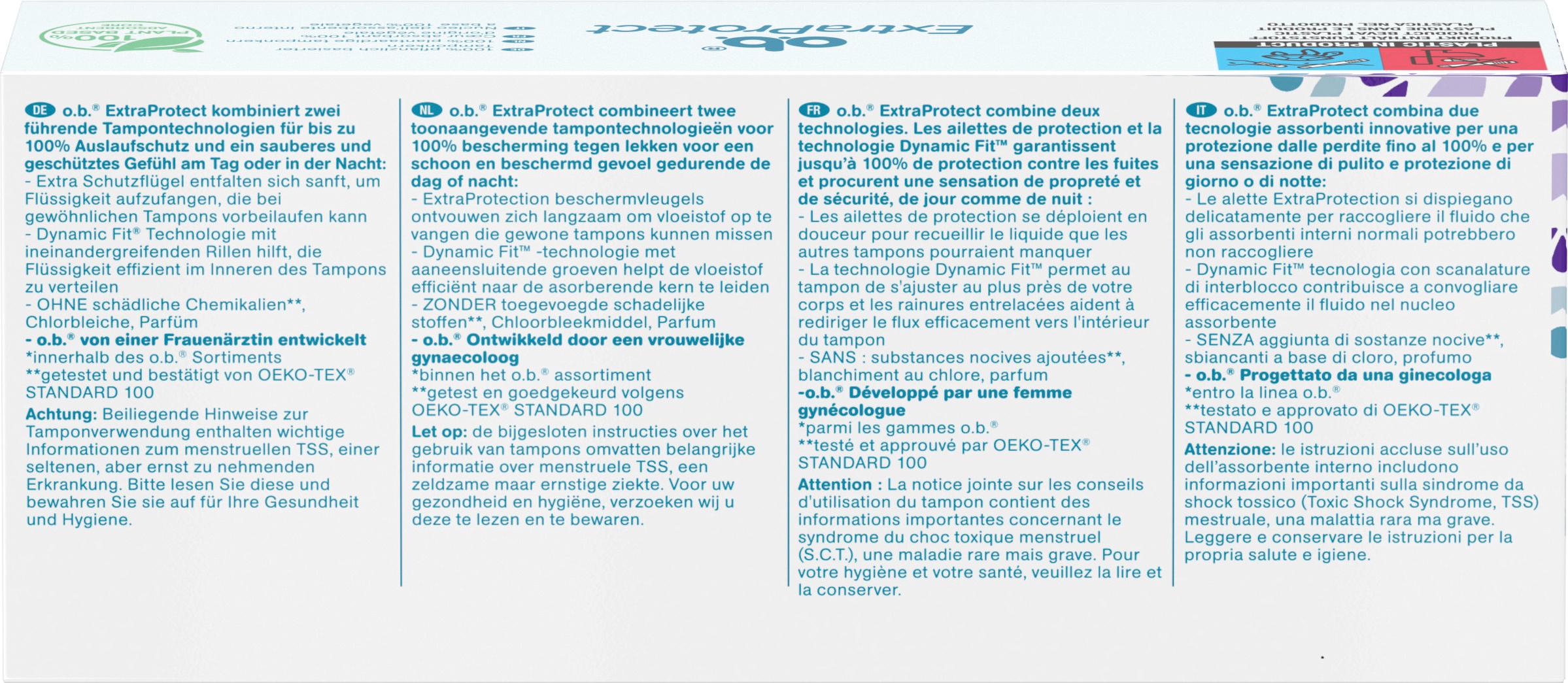 Produktbild o.b. Tampons ultimativer Auslaufschutz mit extra Schutzflügeln 2 von 10