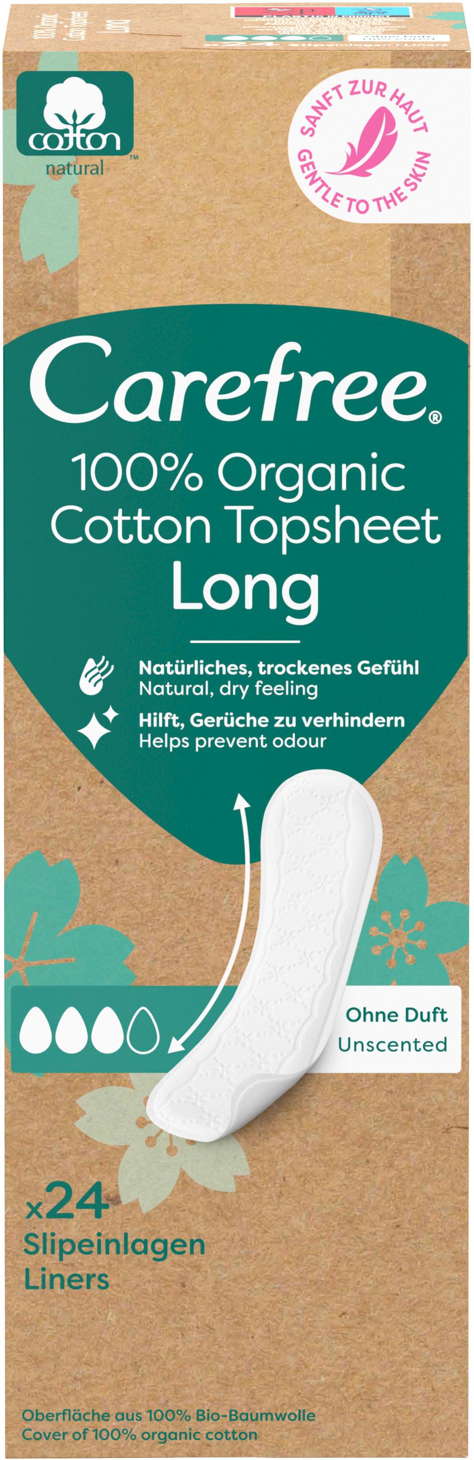Carefree Slipeinlagen Organic Cotton Long
