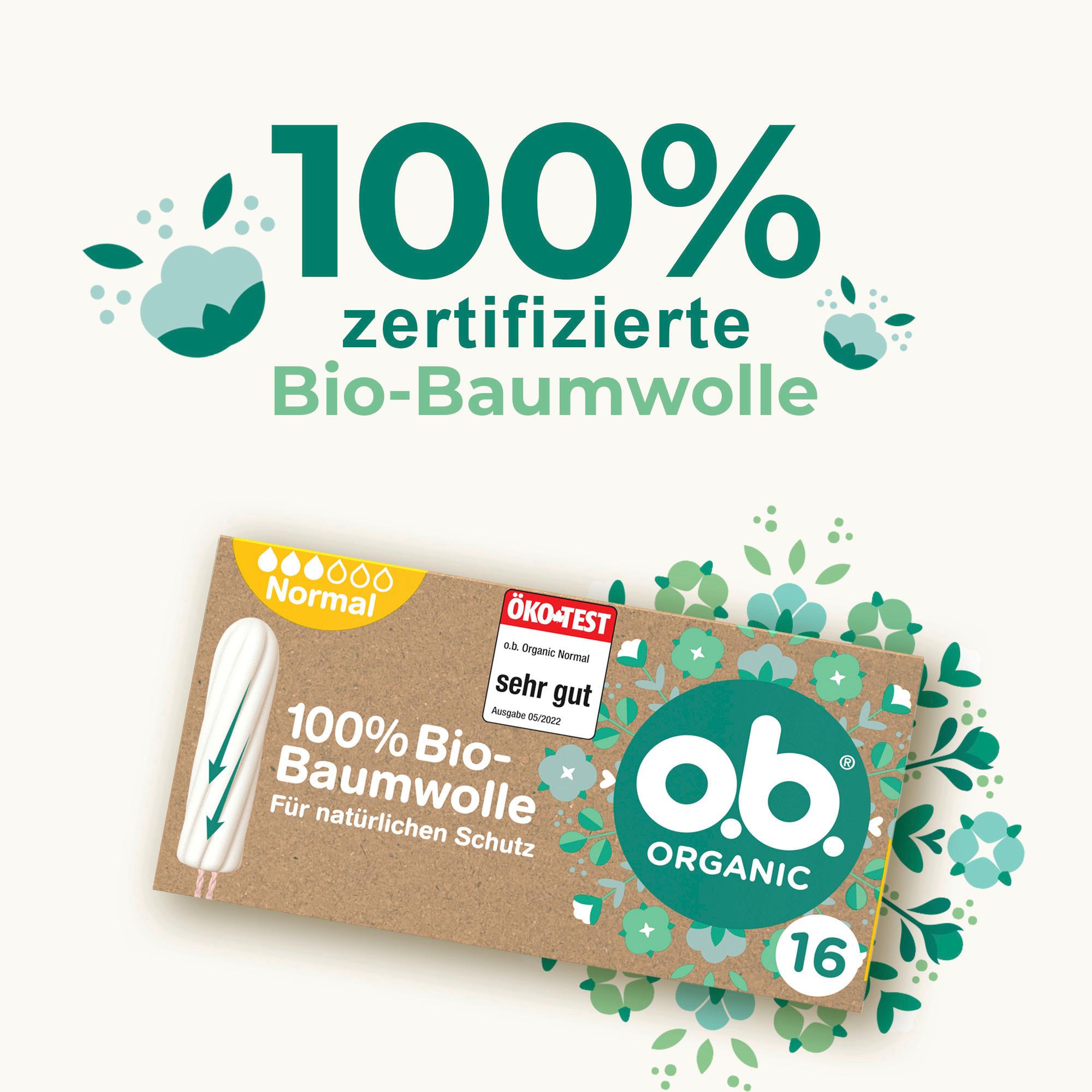 Produktbild o.b. Organic Tampons Normal 5 von 6