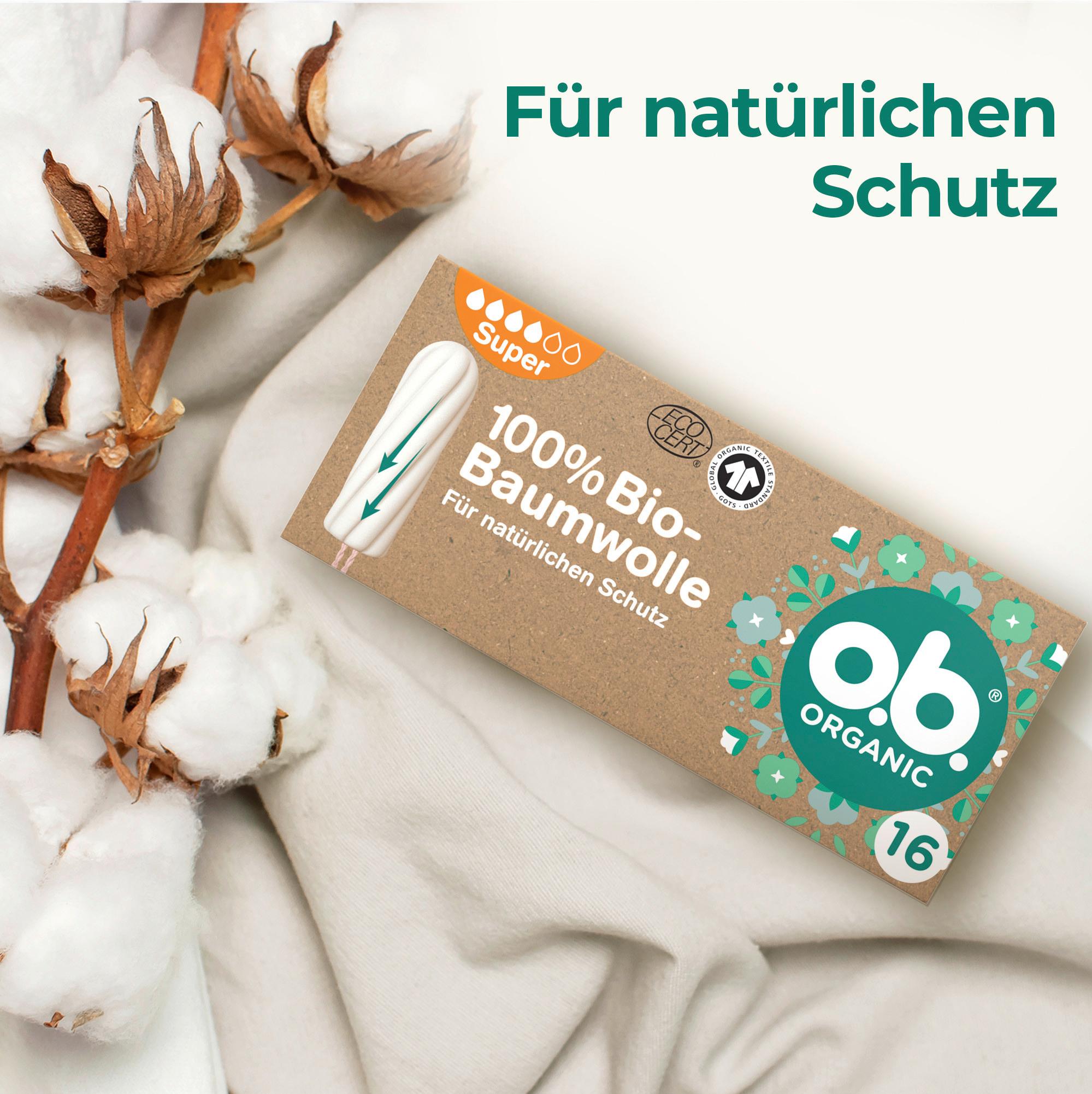 Produktbild O.B. Organic Bio Tampon Super 16er 2 von 7