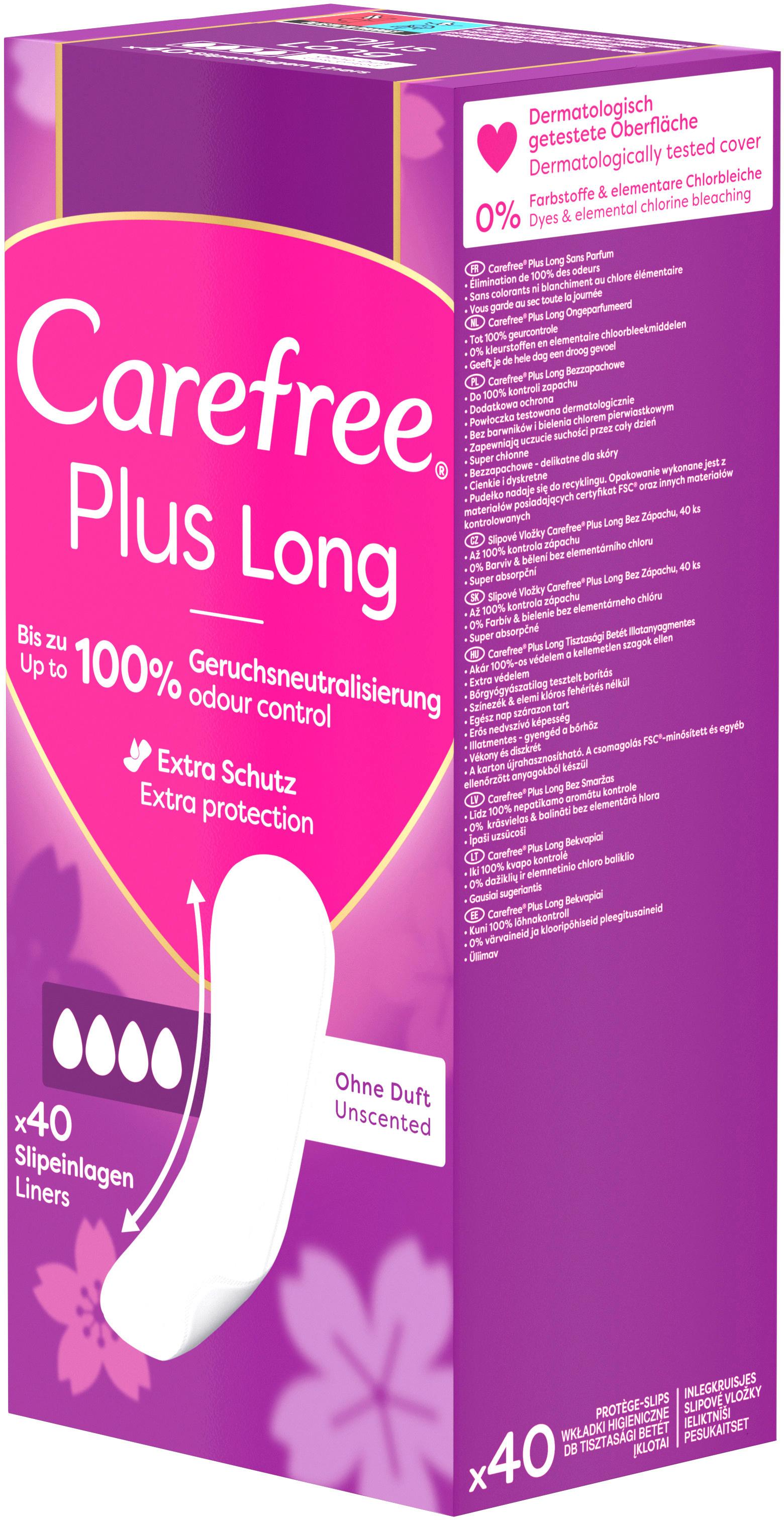Produktbild Carefree Plus Long Slipeinlagen ohne Duft 5 von 10