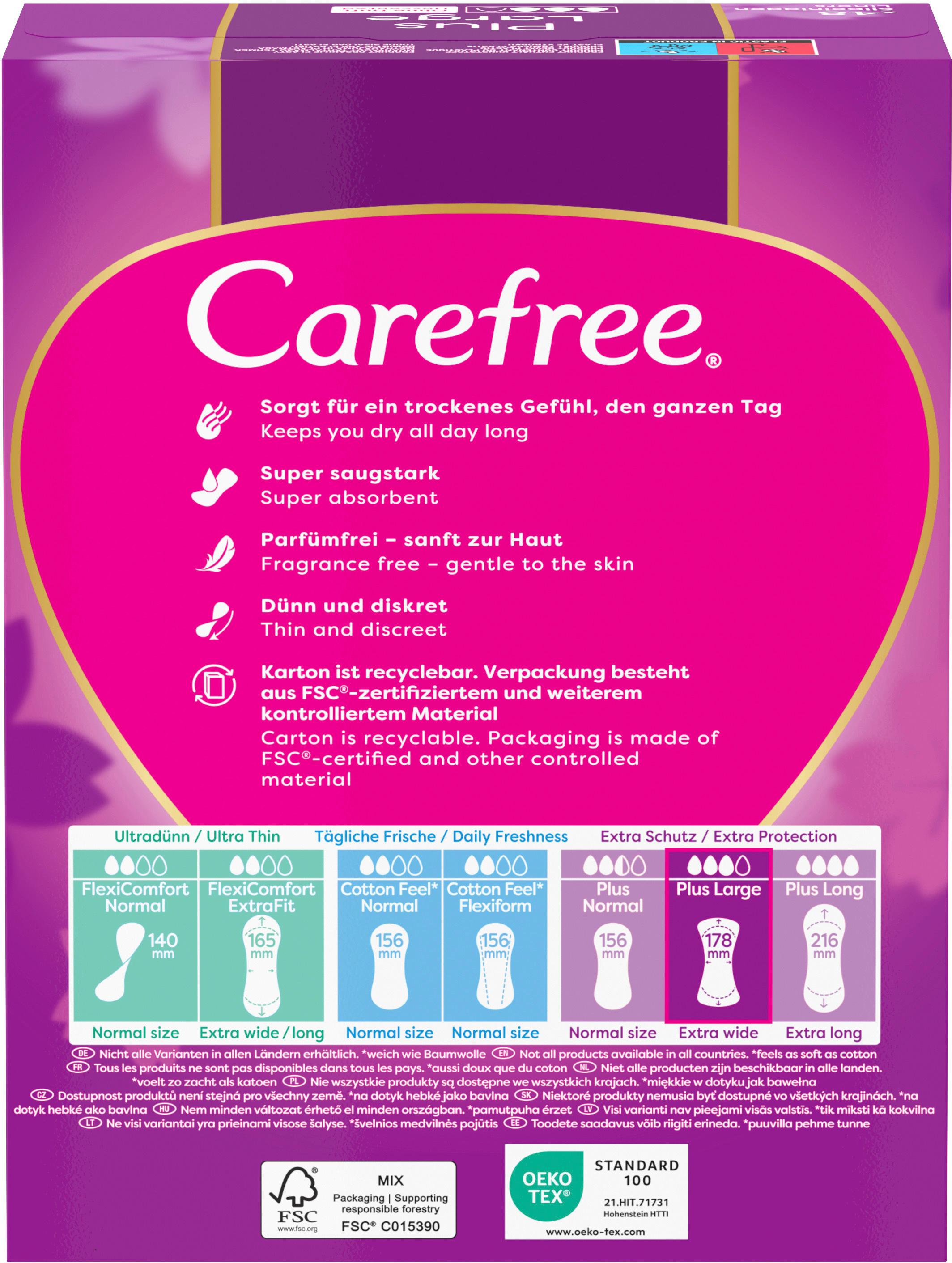 Produktbild Carefree Plus Large Slipeinlagen leichter Duft 2 von 10