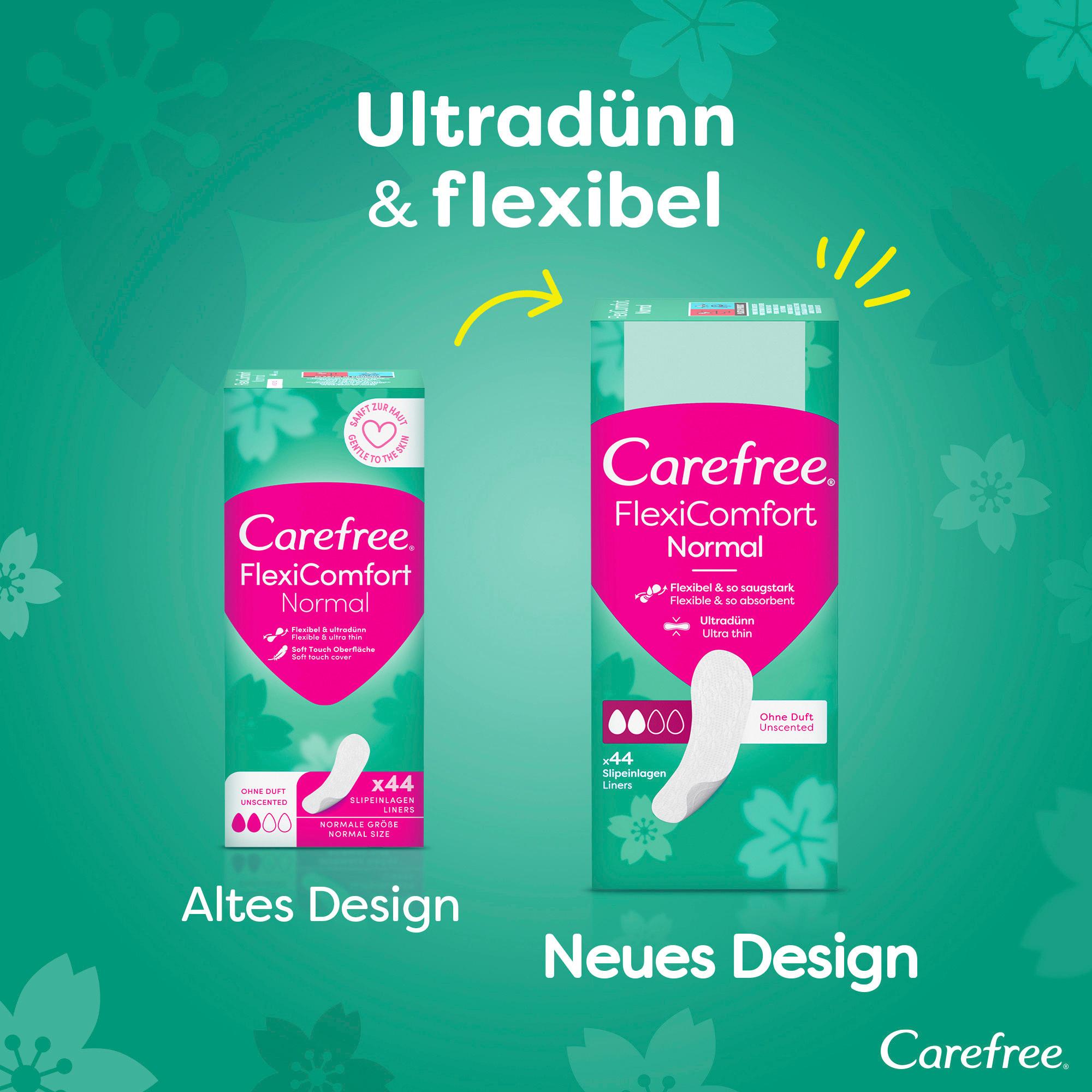 Produktbild Carefree FlexiComfort Normal x44 Slipeinlagen ohne Duft 10 von 11