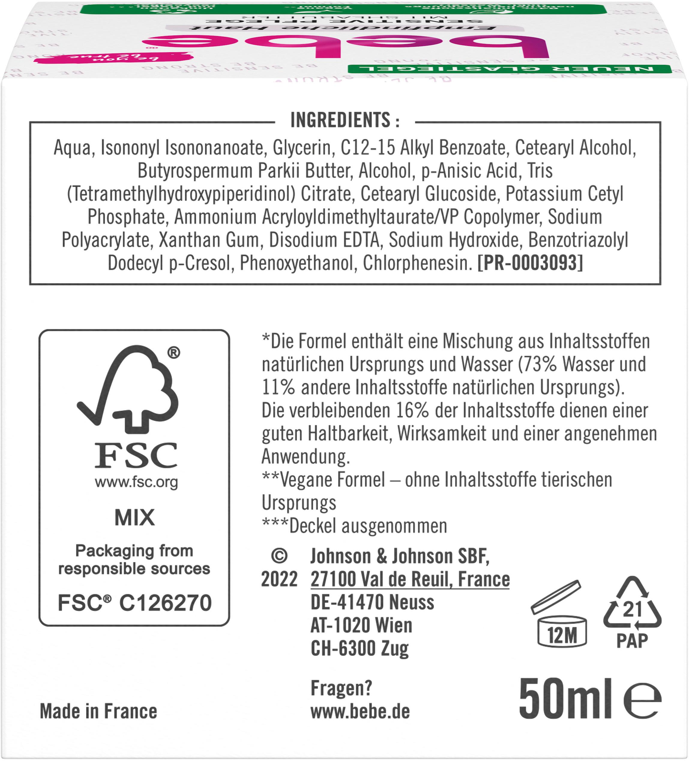 Produktbild bebe sensitive Pflege Gesichtscreme 2 von 4