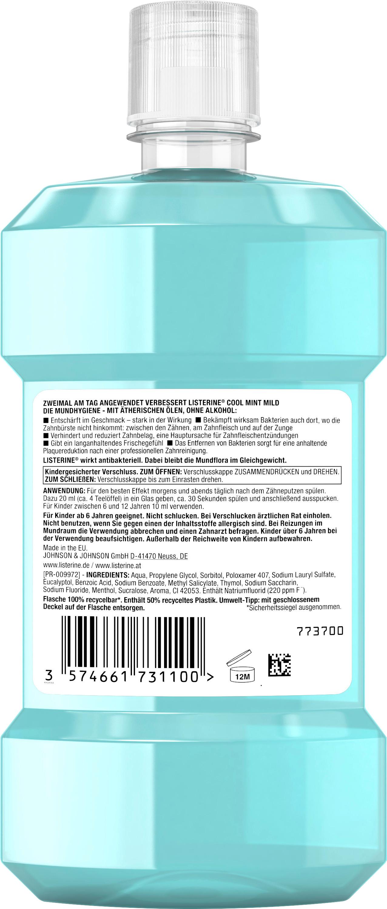 Produktbild Listerine Mundspülung Cool Mint Mild 2 von 13