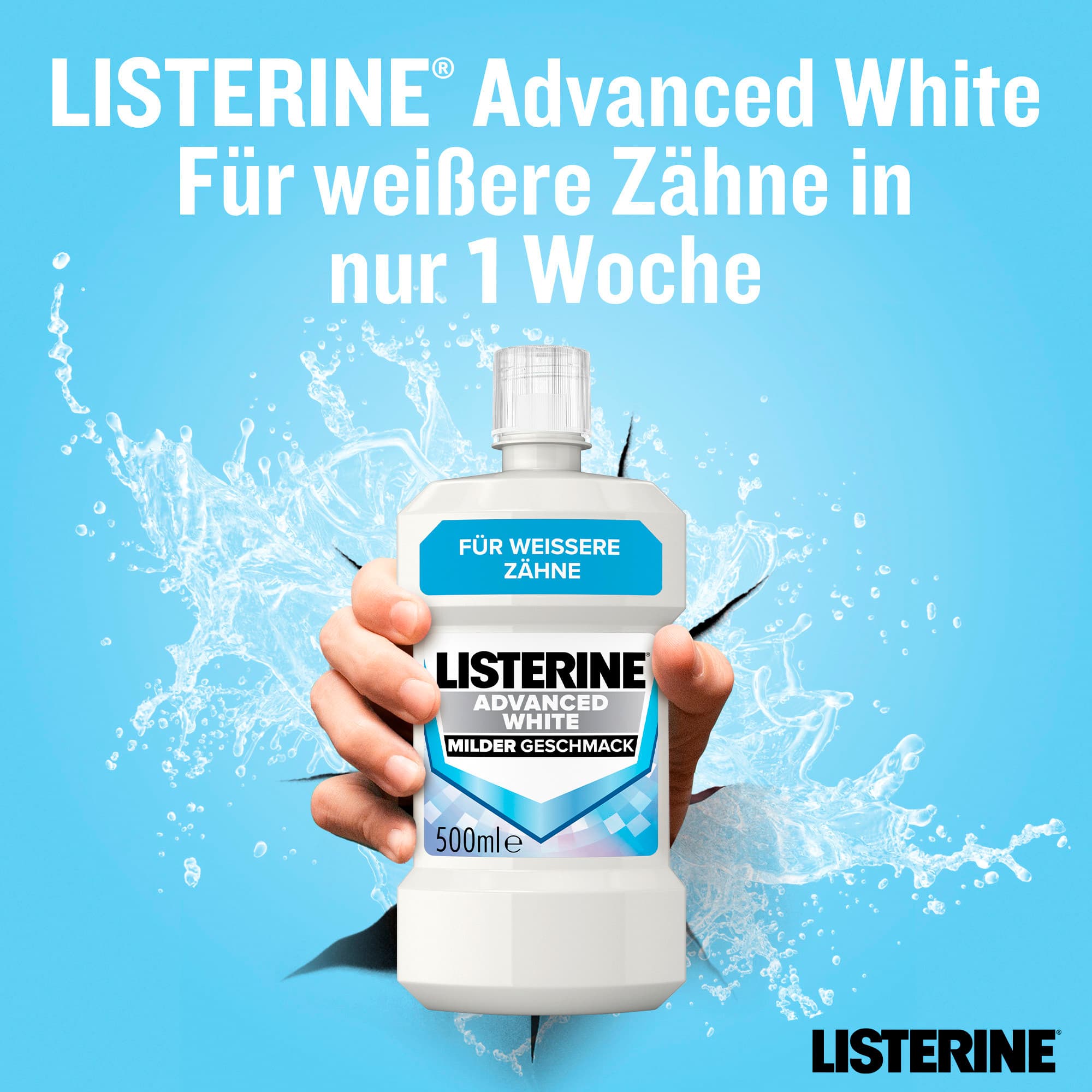 Produktbild Listerine Mundspülung Advanced White Mild 11 von 11