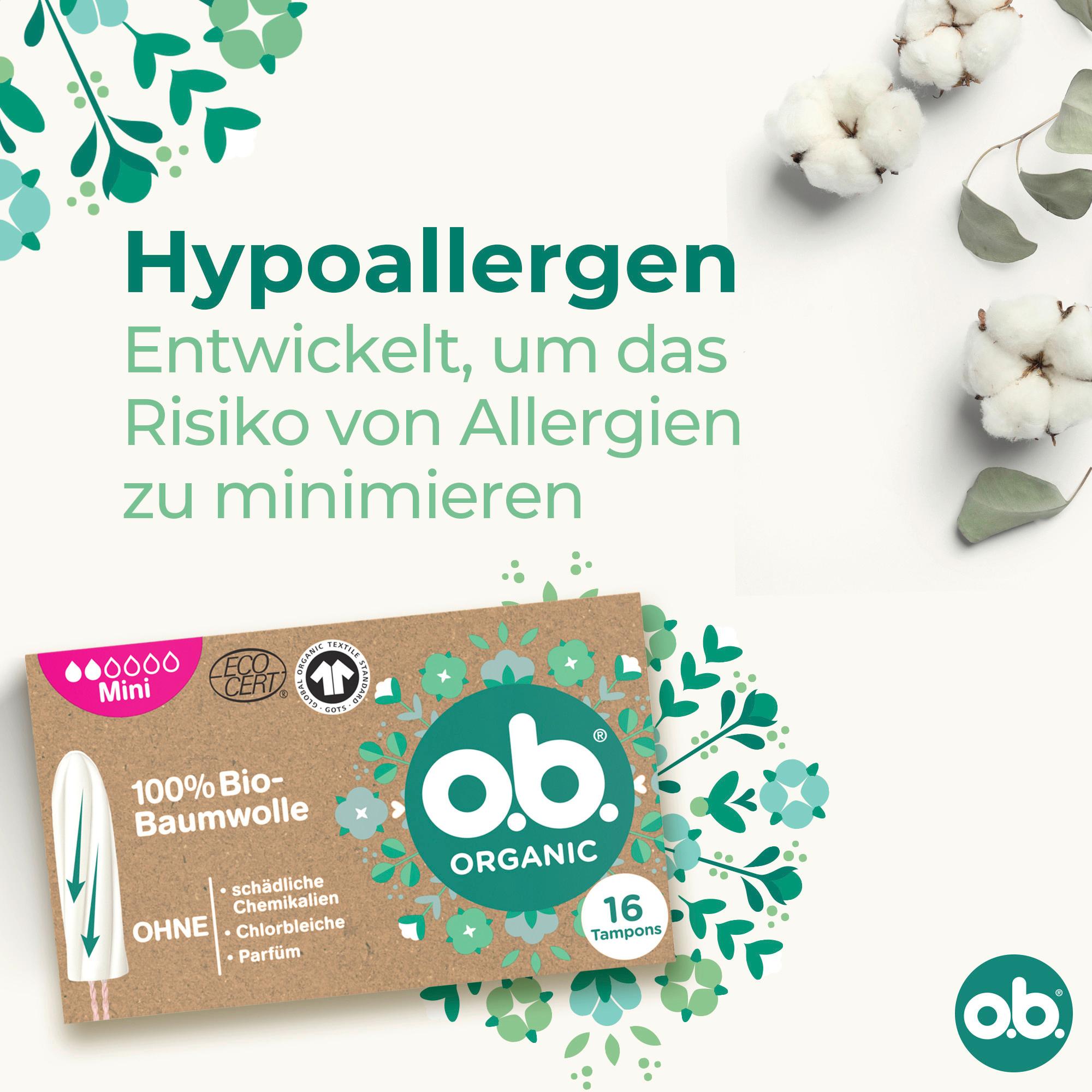 Produktbild O.B. ORGANIC BIO TAMPON MINI 16ER 4 von 11