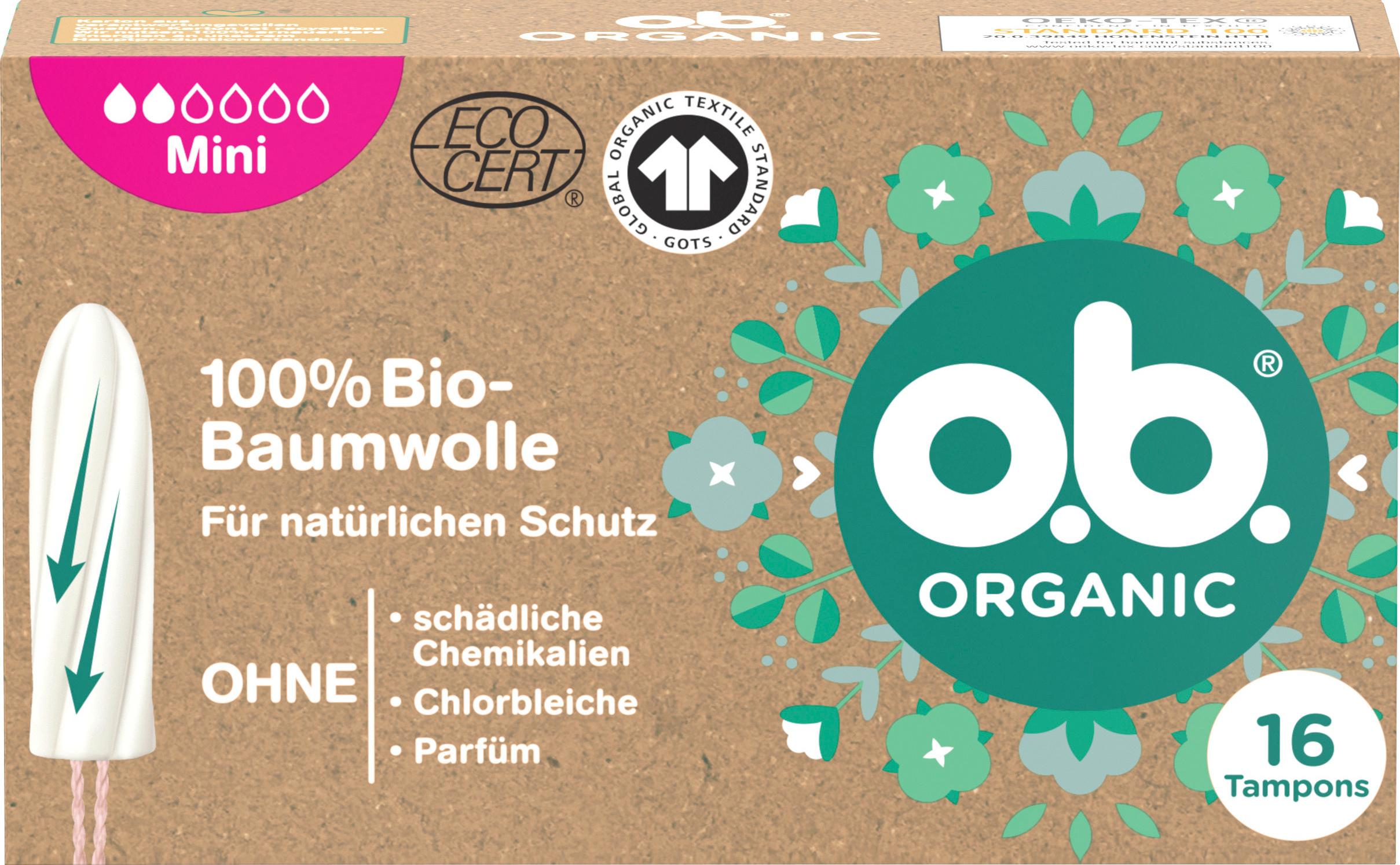 O.B. ORGANIC BIO TAMPON MINI 16ER