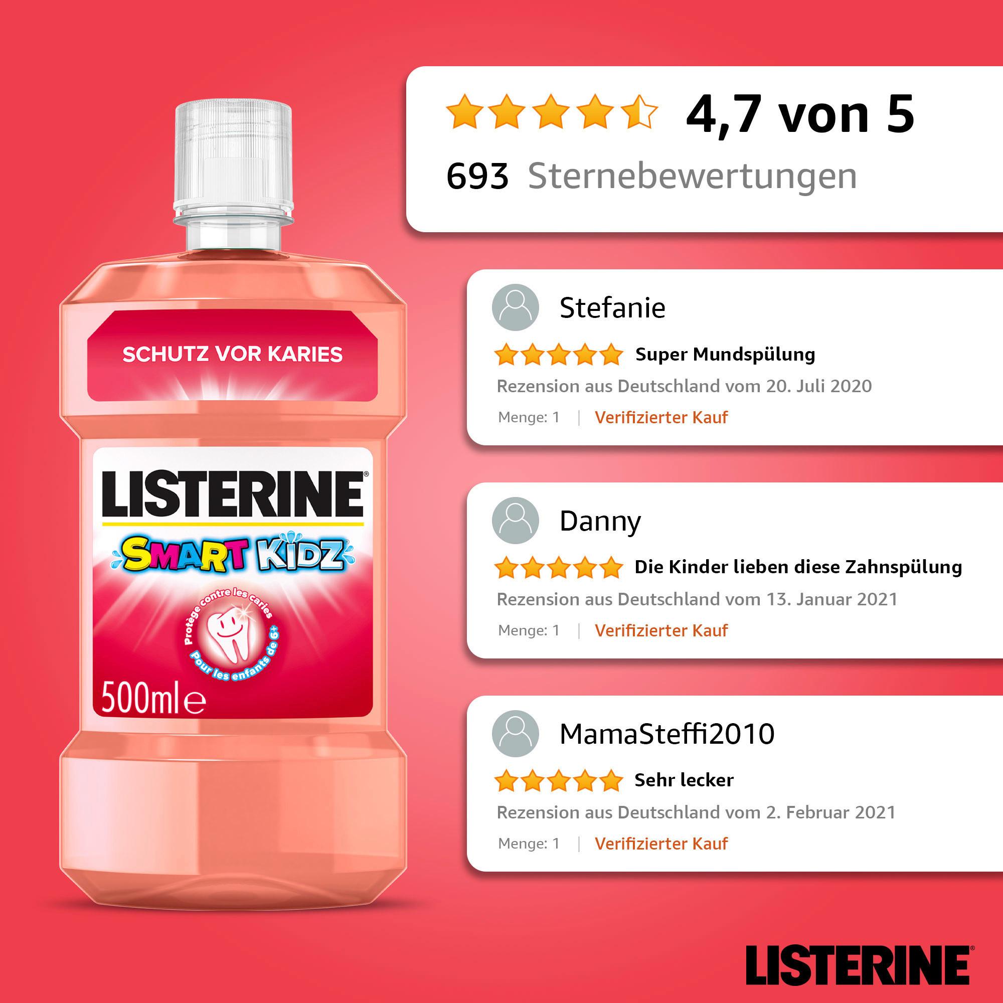 Produktbild Listerine Mundspülung Kinder Smart Kidz Erdbeere 4 von 10