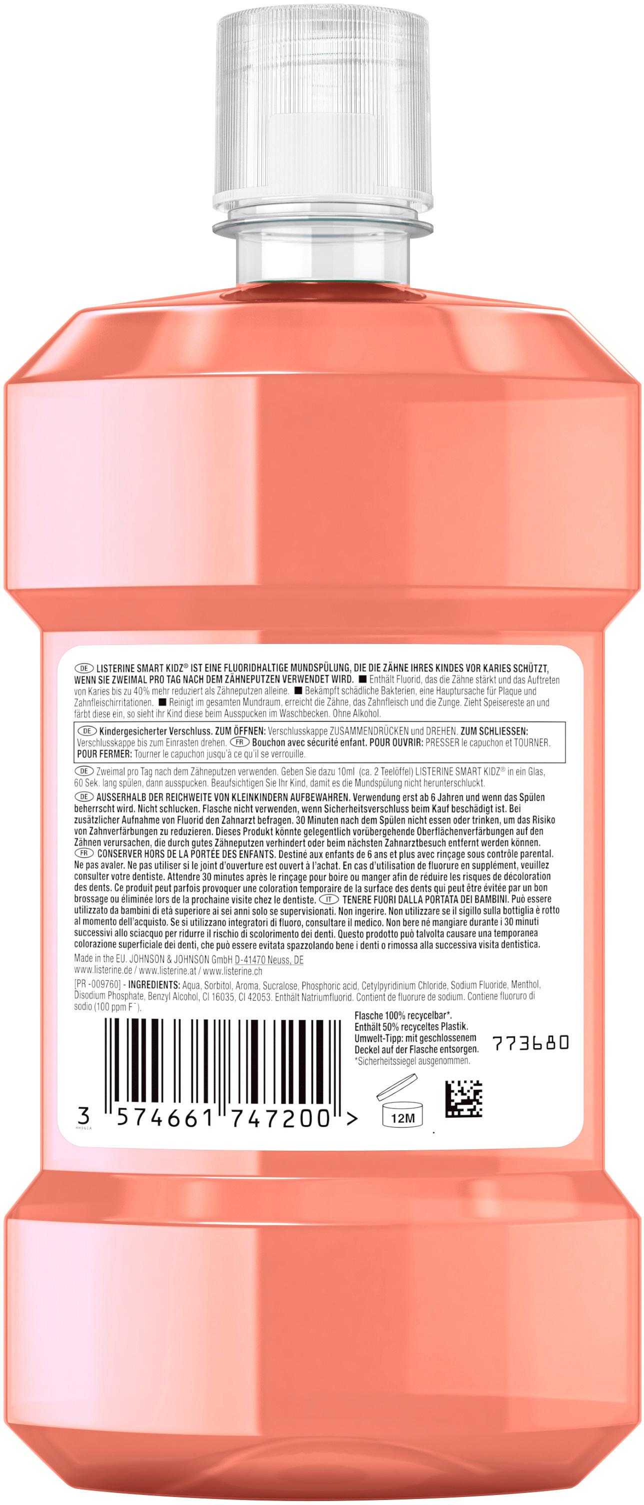 Produktbild Listerine Mundspülung Kinder Smart Kidz Erdbeere 2 von 10