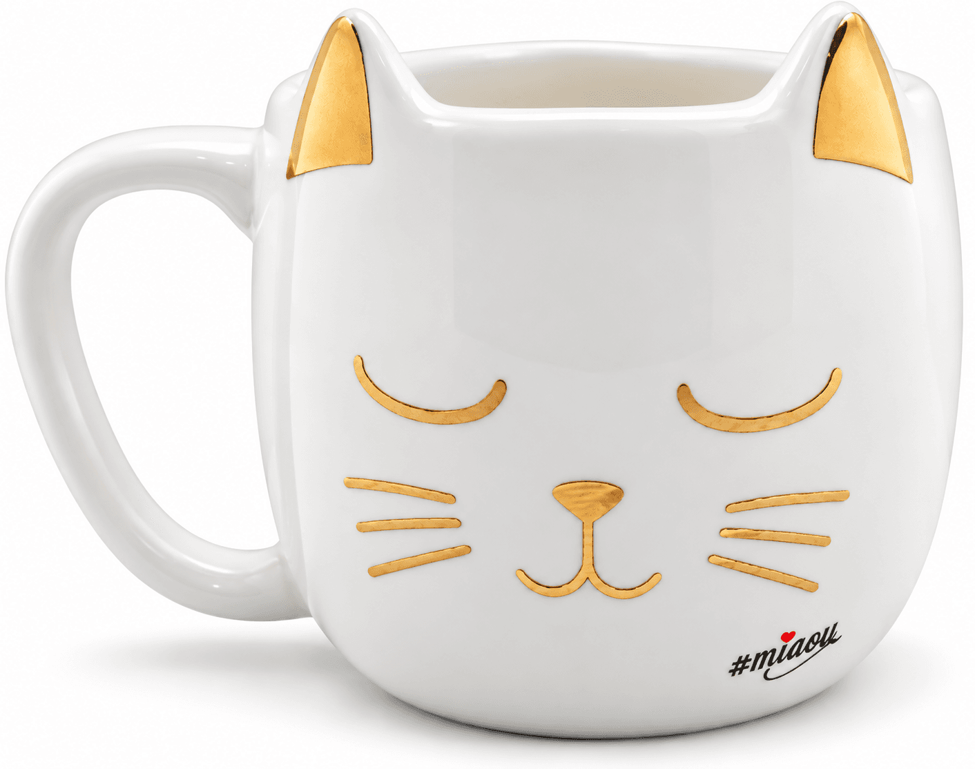 MIAOU Tasse weiss/gold