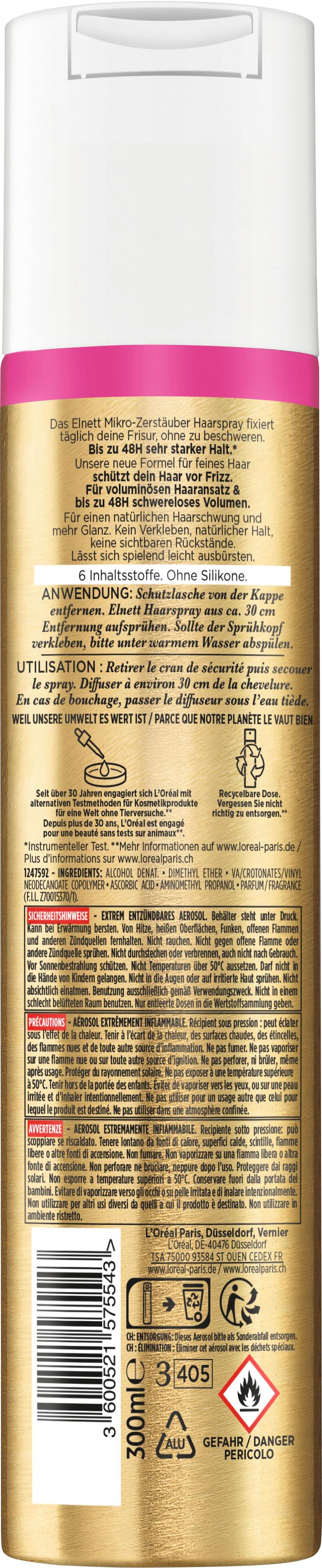 Produktbild Elnett Haarspray Volumen sehr starker Halt 2 von 3
