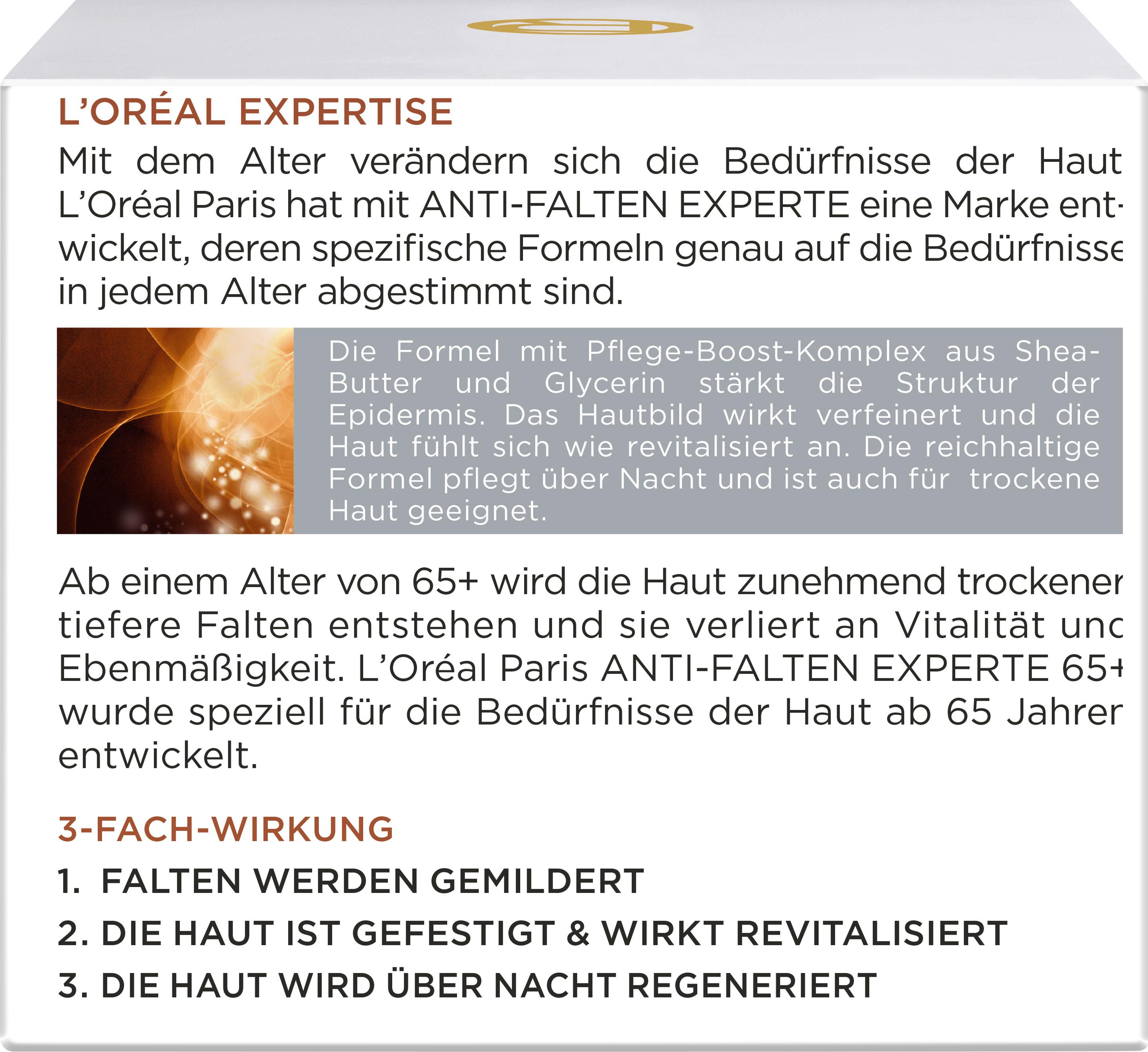 Produktbild L'oréal Paris Anti-Falten-Expert Anti-Falten 65+ Nachtpflege 2 von 7
