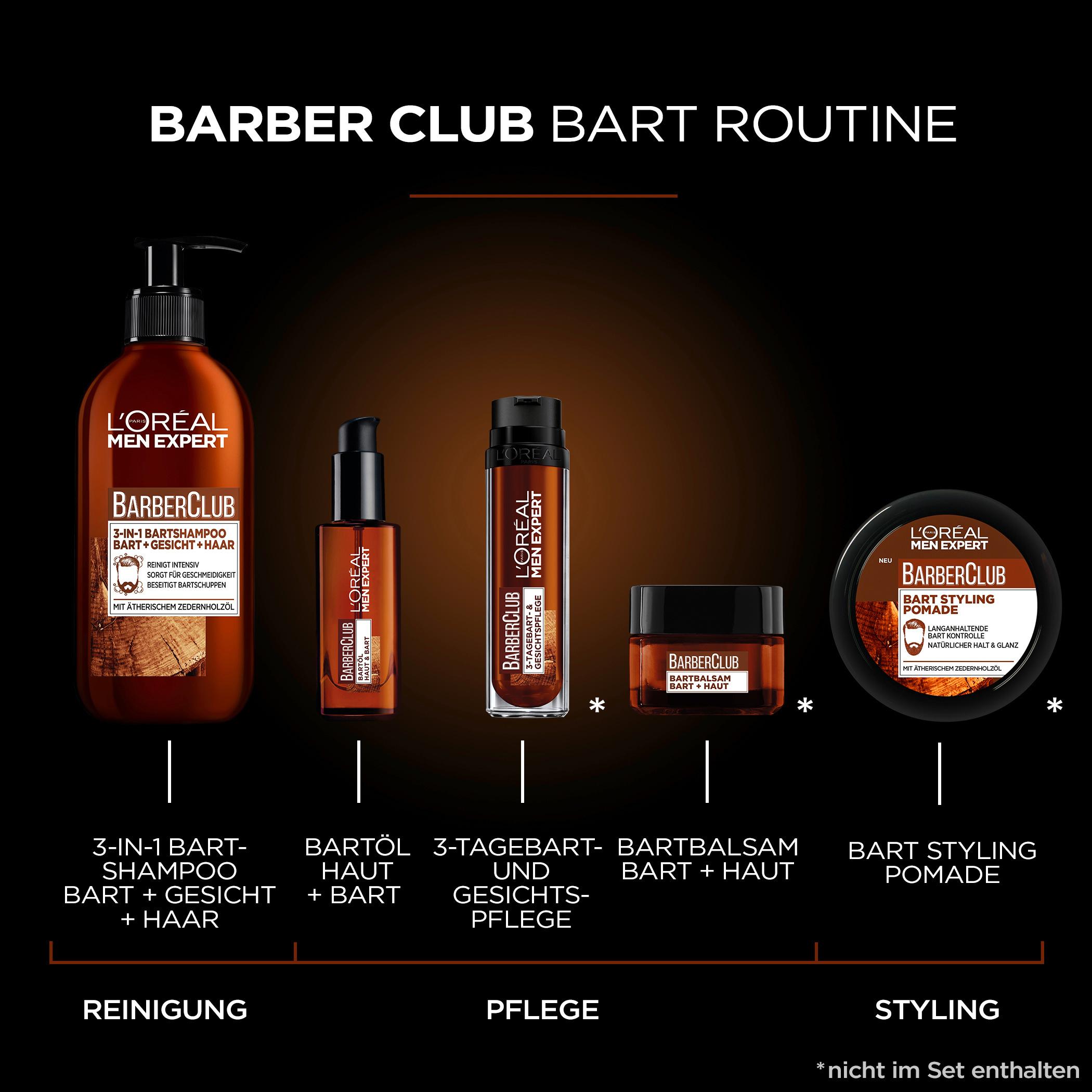 Produktbild L'oréal Men Expert Barber Club Bart und Haar Styling Pomade 75ml mit ätherischem Zedernholzöl 2 von 4