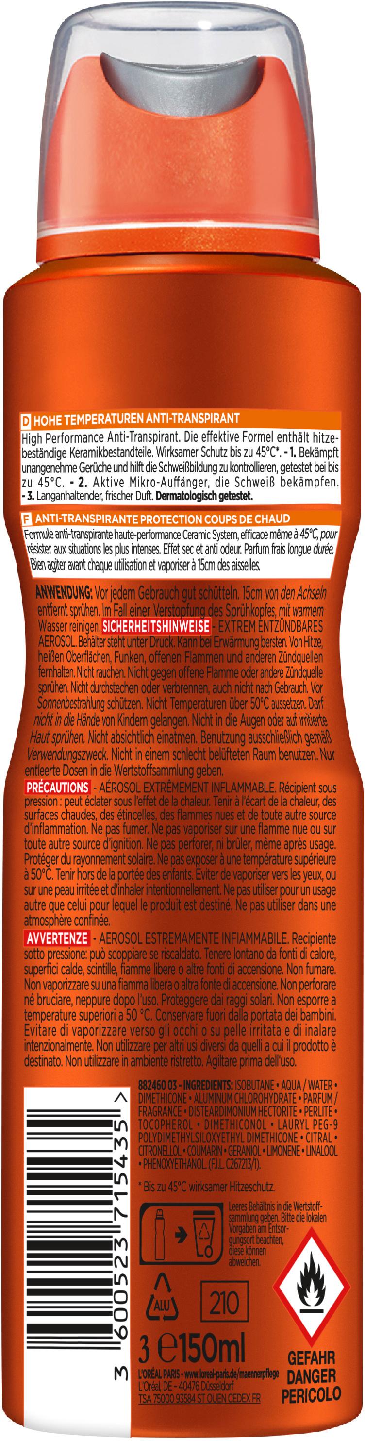 Produktbild L'Oréal Men Expert Deospray Heat Protect 2 von 5
