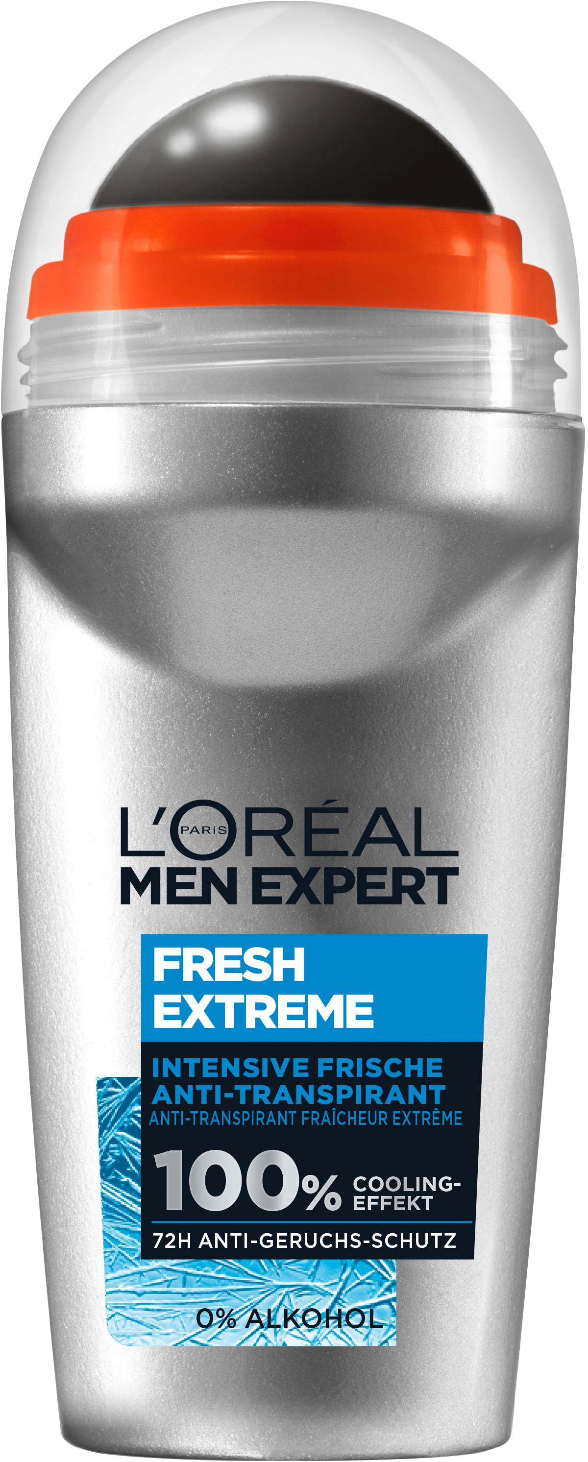 L'Oréal Men Expert Deo Roll On Extreme Fresh - 48h Schutz vor Schweiß und Gerüchen mit Ultra-Cooling-Effekt