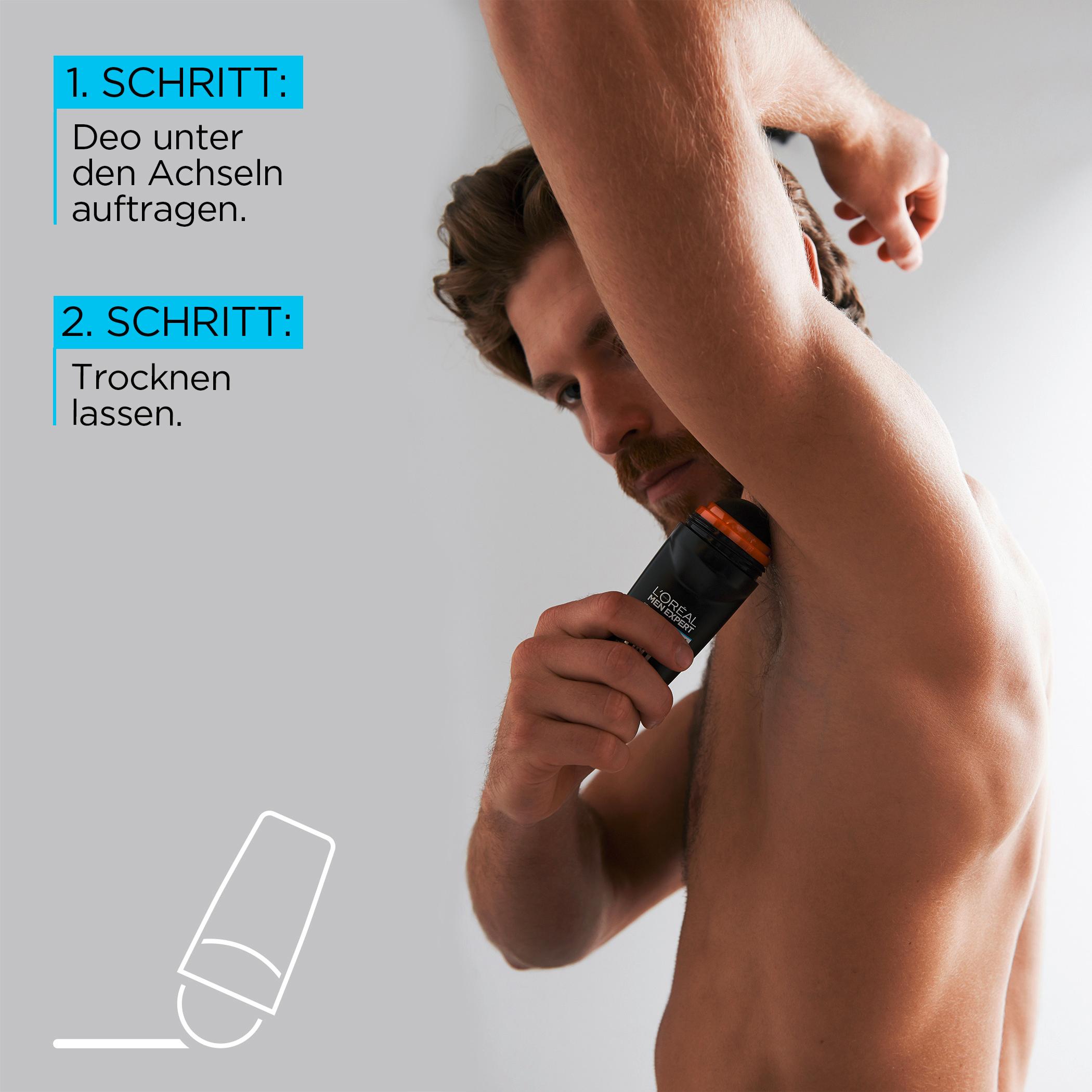 Produktbild L'Oréal Paris Deo Roll-on Carbon Protect für Männer - 5 in 1 Deodorant 48h Schutz vor Schweiß: Frische&Kontrolle 2 von 5