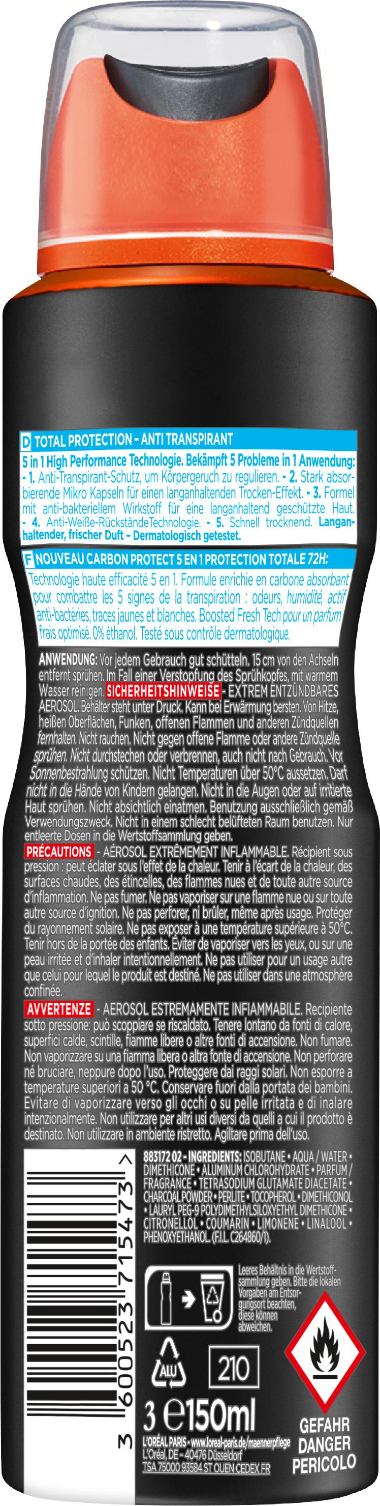 Produktbild L'Oréal Men Expert Deo Carbon Protect 2 von 5