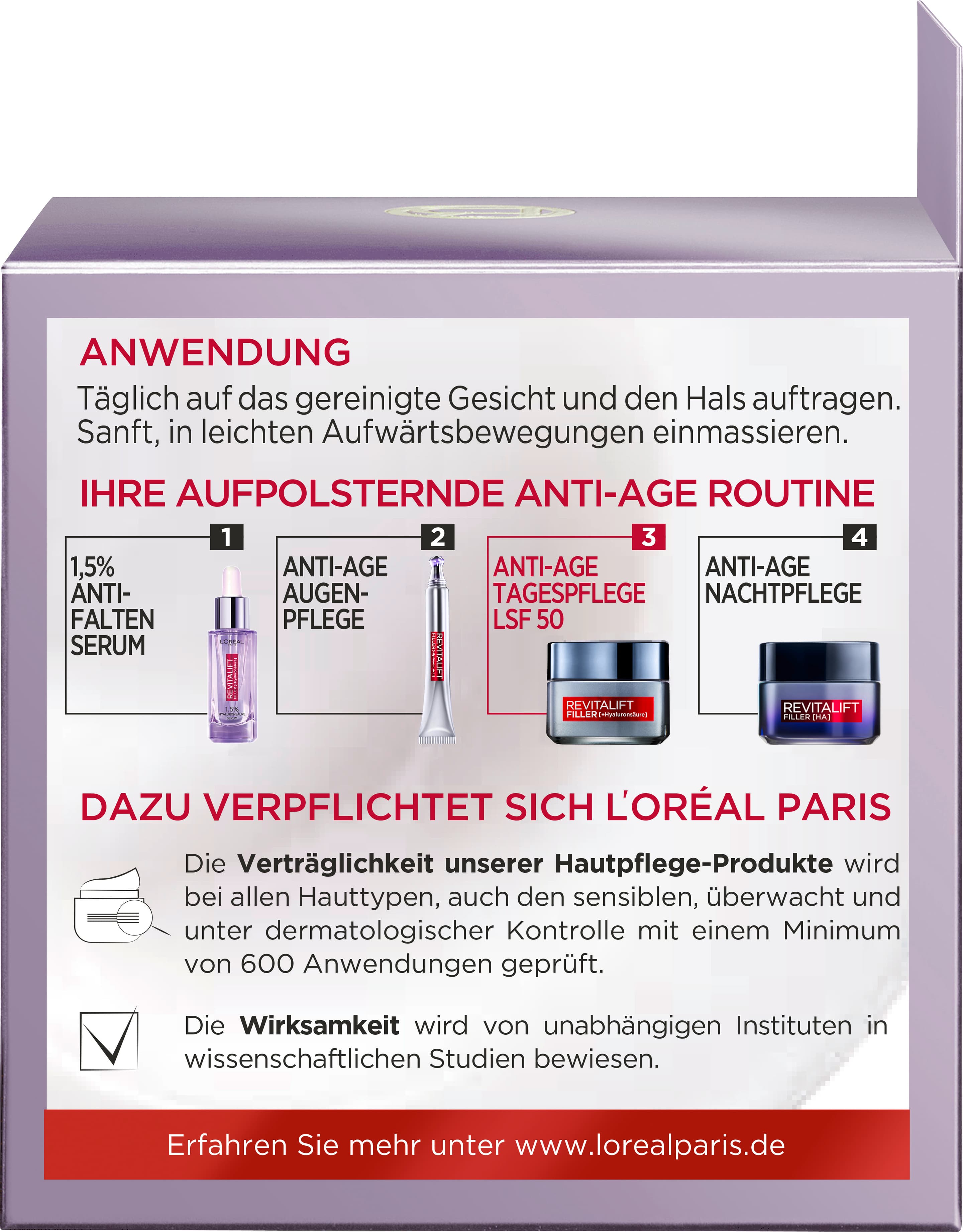 Produktbild L'Oréal Paris Revitalift Filler Tag LSF50 6 von 11