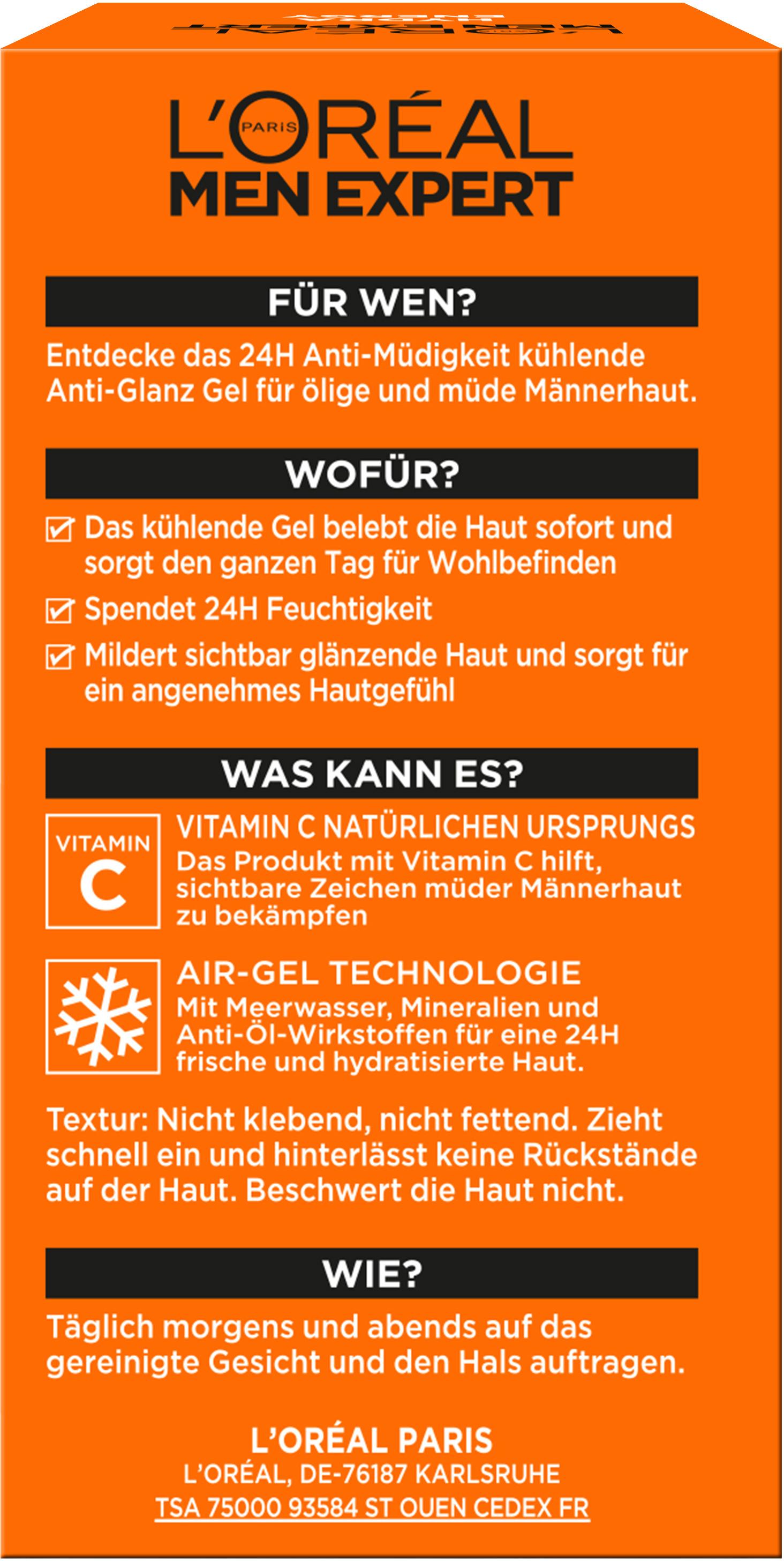 Produktbild L'Oréal Men Expert Hydra Energy kühlendes Feuchtigkeitsgel Gesicht 2 von 12
