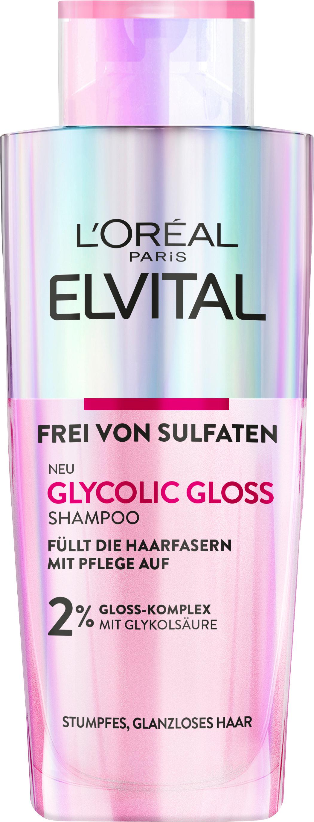 L'Oréal Paris Elvital Glycolic Gloss Shampoo - Versiegelung für glänzendes Haar und Verbesserung der Haarqualität