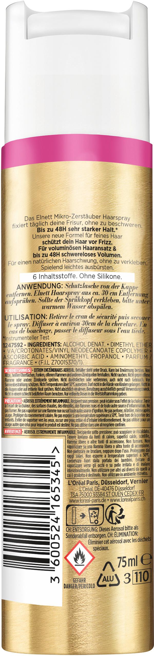 Produktbild Elnett Haarspray Volumen sehr starker Halt Mini 2 von 9