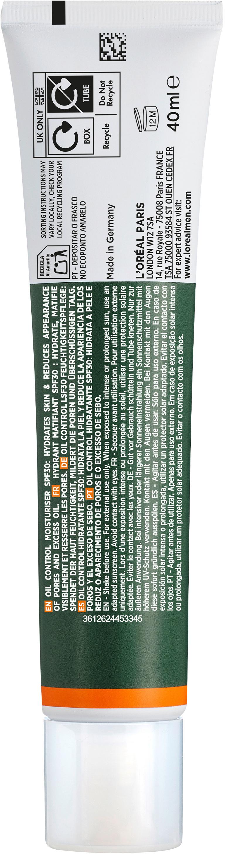 Produktbild L'Oréal Men Expert Derma Control Oil-Control Feuchtigkeitspflege LSF 30 2 von 6