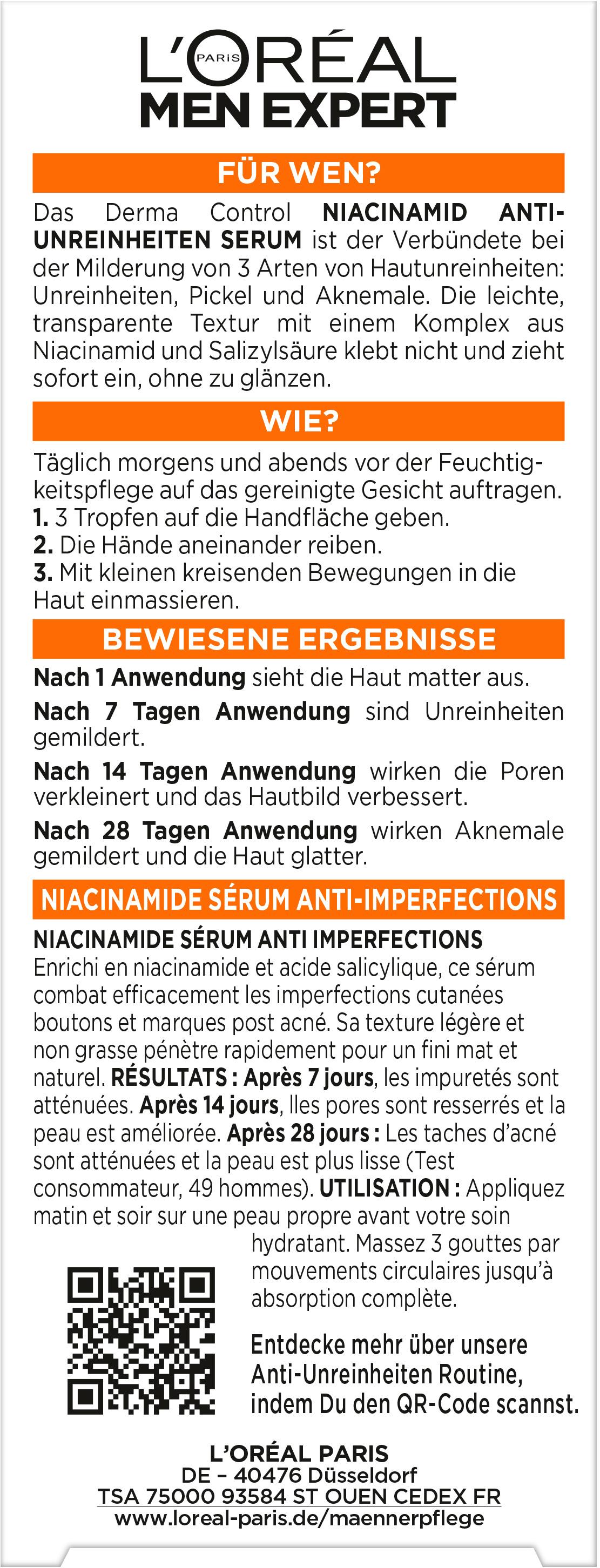 Produktbild L'Oréal Men Expert Derma Control Anti-Unreinheiten Serum 3 von 6
