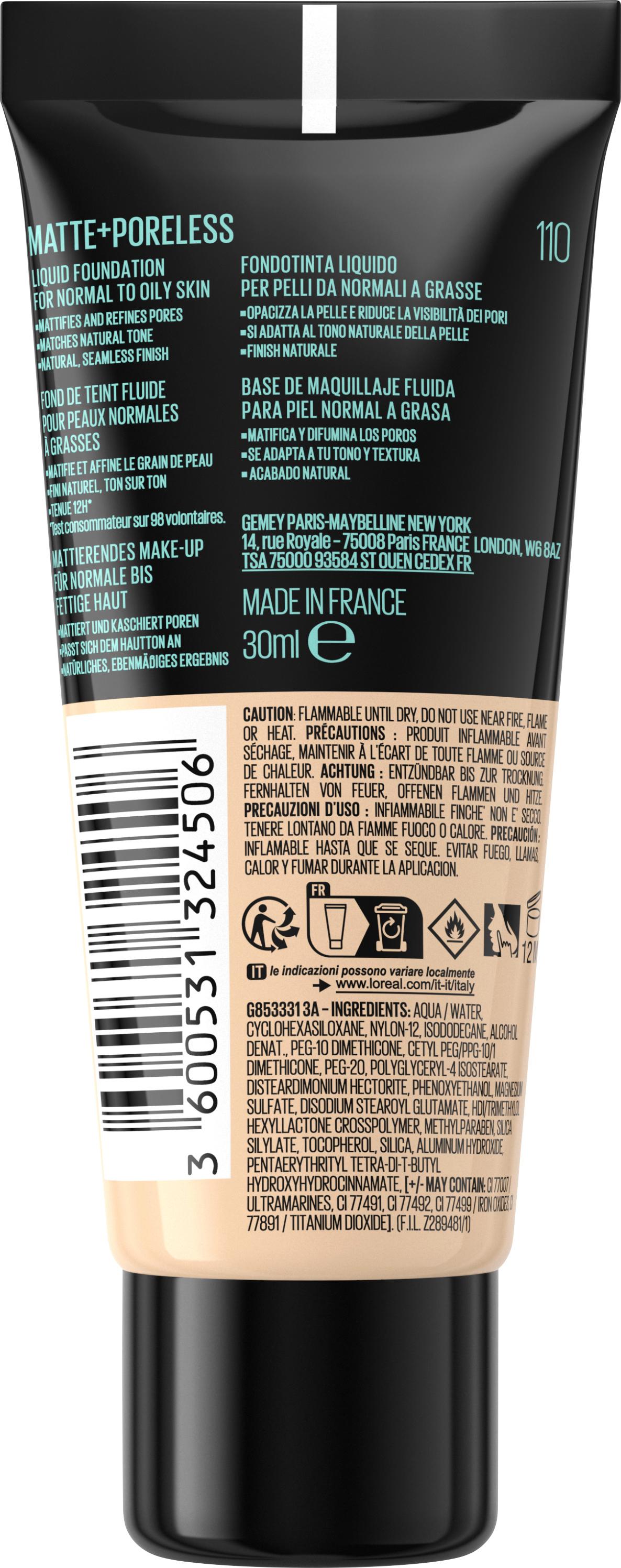 Produktbild MAYBELLINE NEW YORK Make-Up Fit Me Matte flüssig 2 von 3