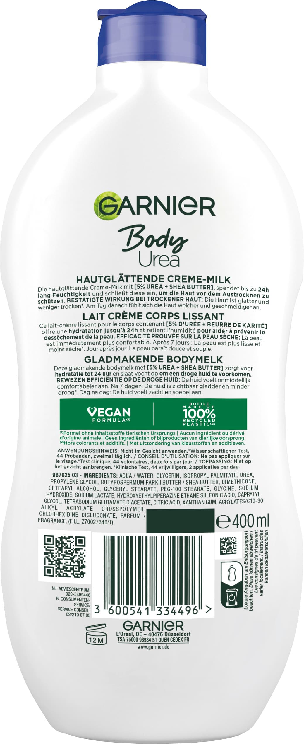 Produktbild Garnier Body Urea 24h glättende Creme-Milk 2 von 2