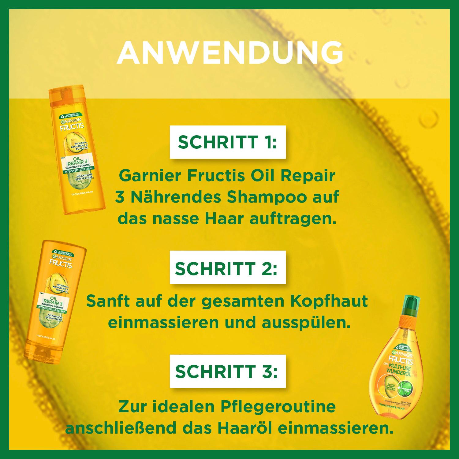 Produktbild Garnier Fructis Oil Repair 3 Duo-Effekt Pflege für trockenes + strapaziertes Haar 4 von 6