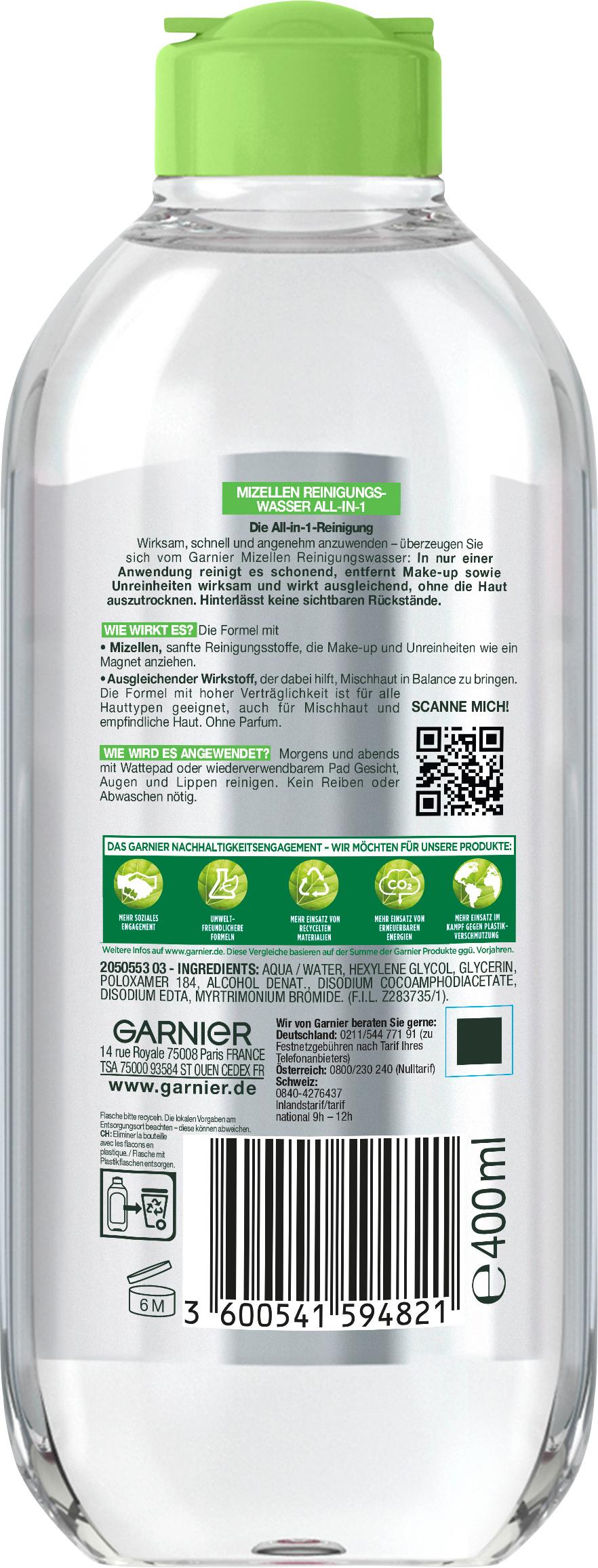 Produktbild Garnier Skin Active Cleansing Mizellen Reinigungswasser für Mischhaut 2 von 2