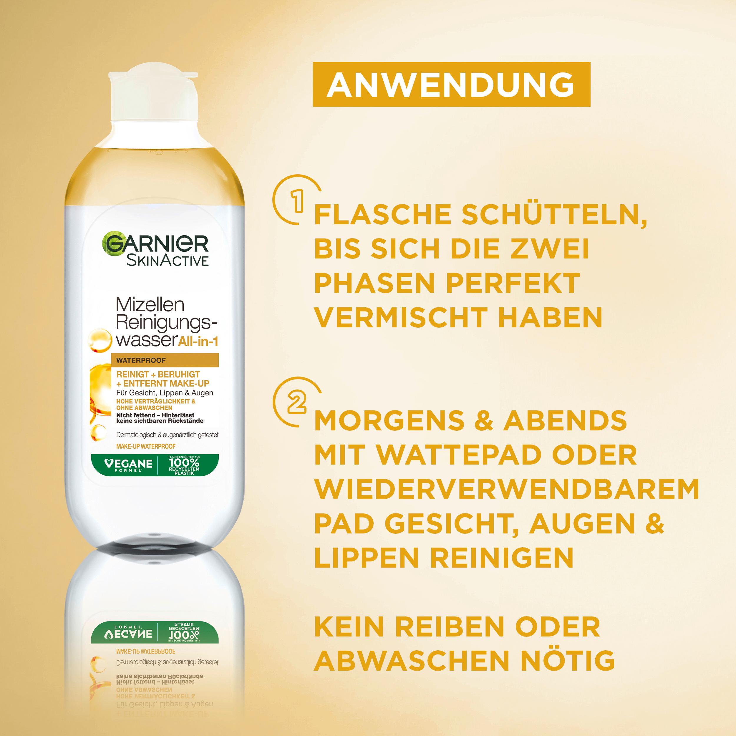 Produktbild Garnier Skin Active Mizellen Reinigungswasser All-in-1 waterproof 4 von 14